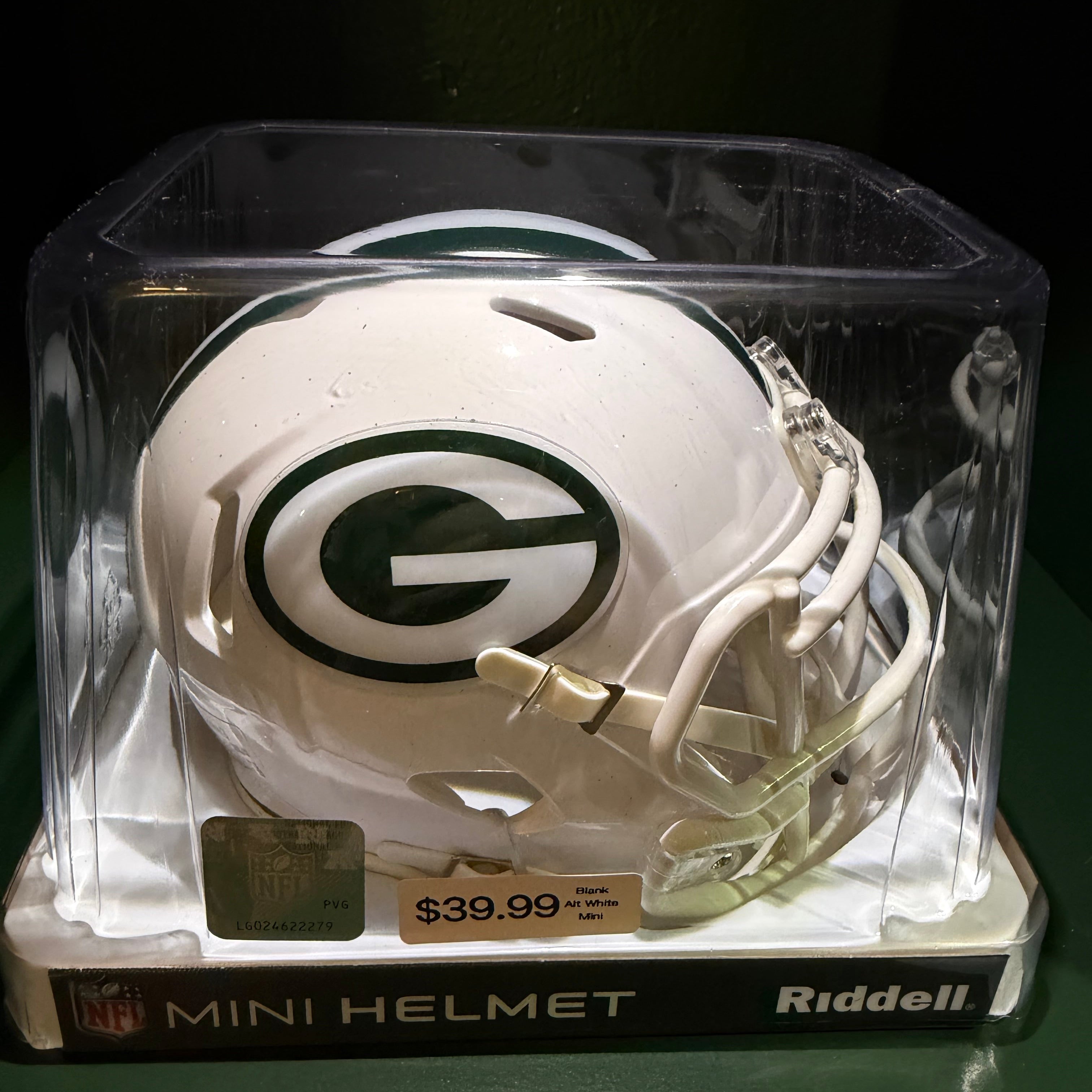 Packers "Winter Warning" Alt White Mini Helmet