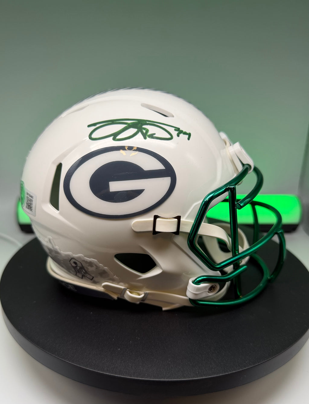 Jayden Reed Signed Salute to Service V3 Mini Helmet