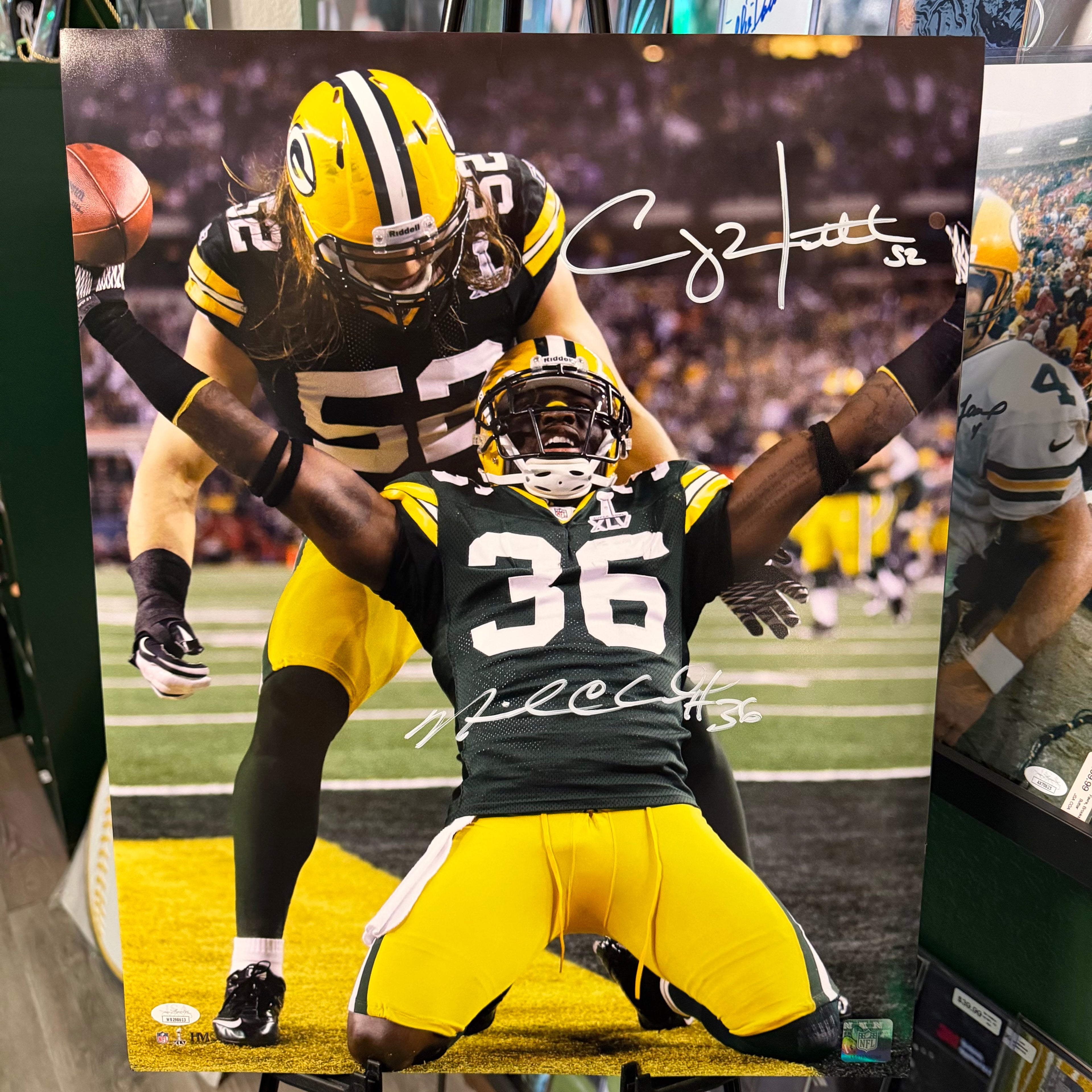 Clay Matthews AND Nick Collins Signed Pick 6 16x20