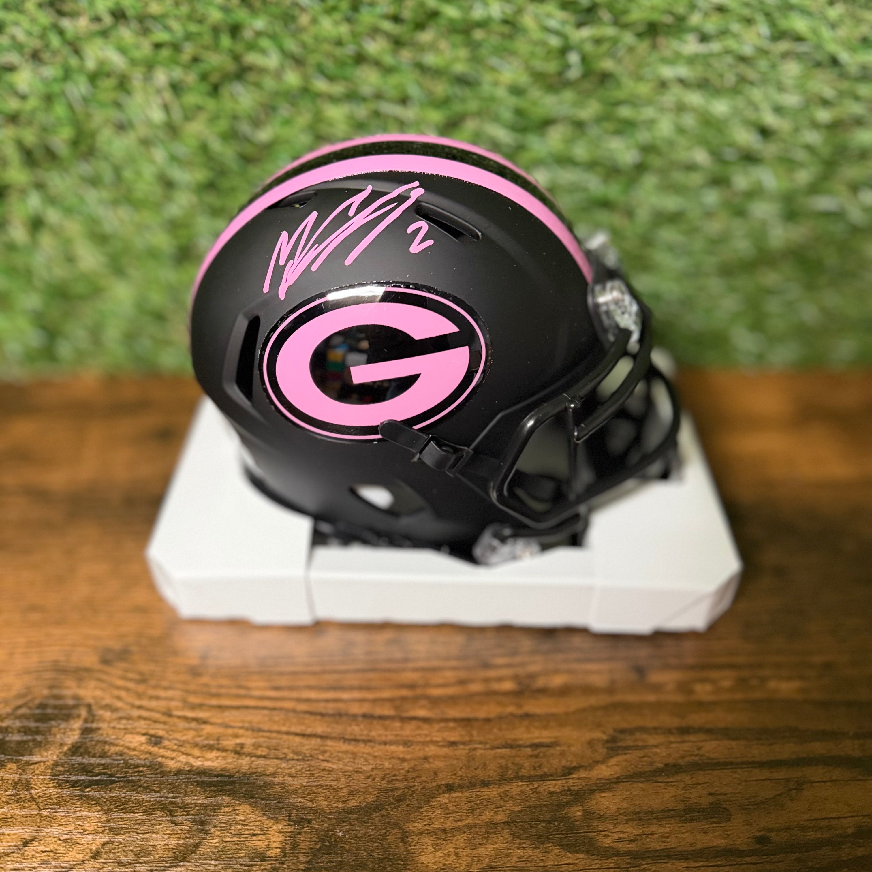 Mason Crosby Signed Dark Mode Mini Helmet