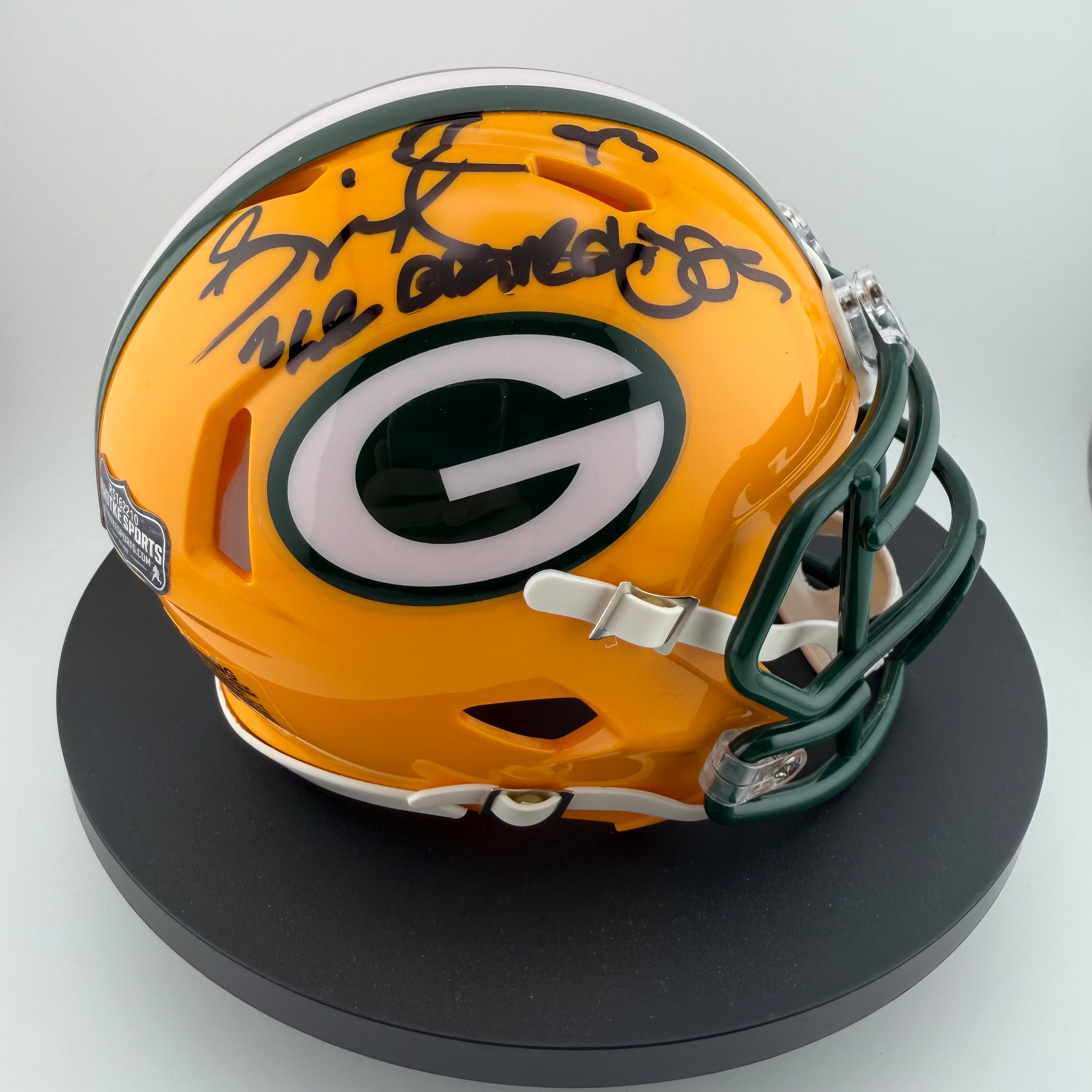 Gilbert Brown Signed Speed Packers Mini Helmet- "The Gravedigger"