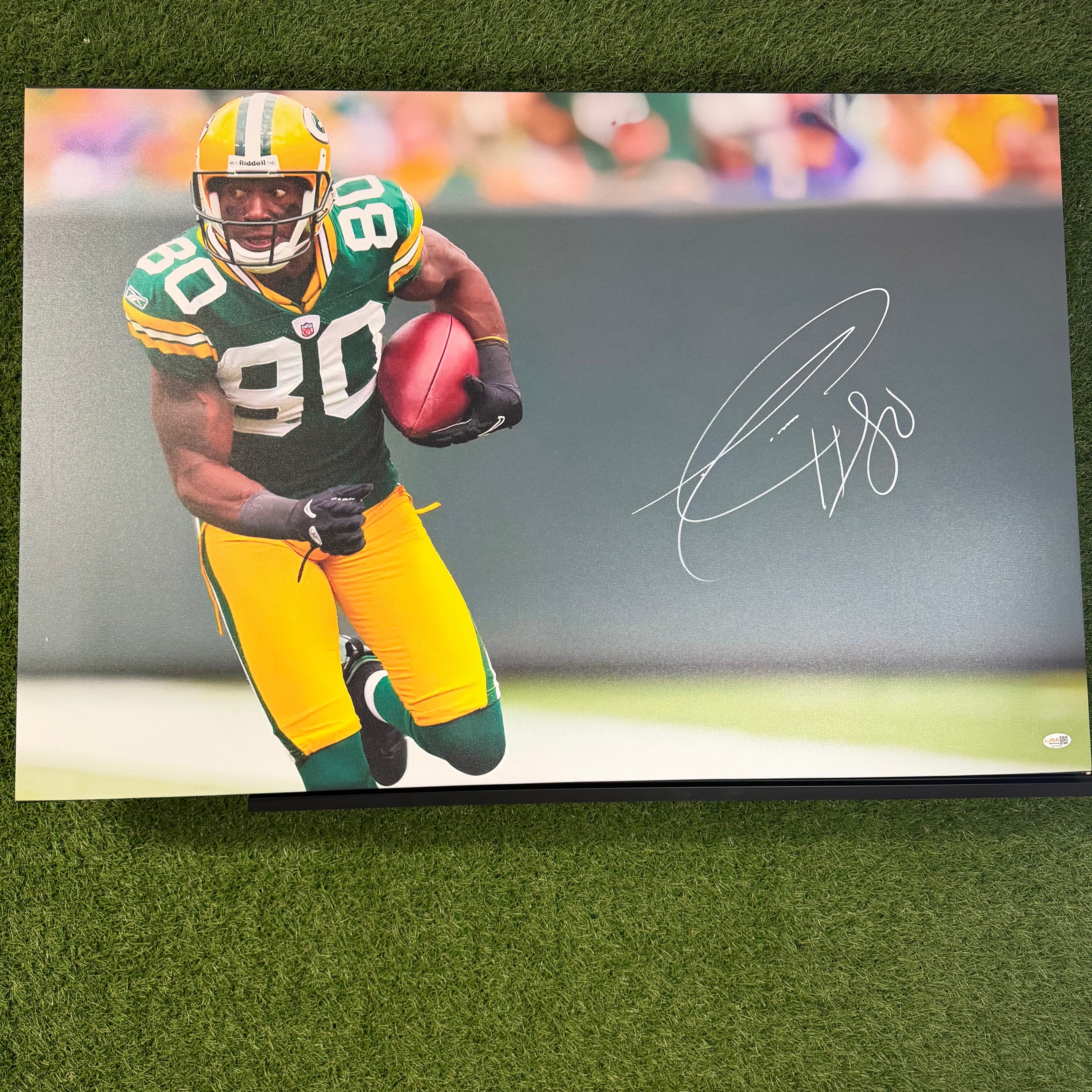 Donald Driver Signed 24x36 Canvas