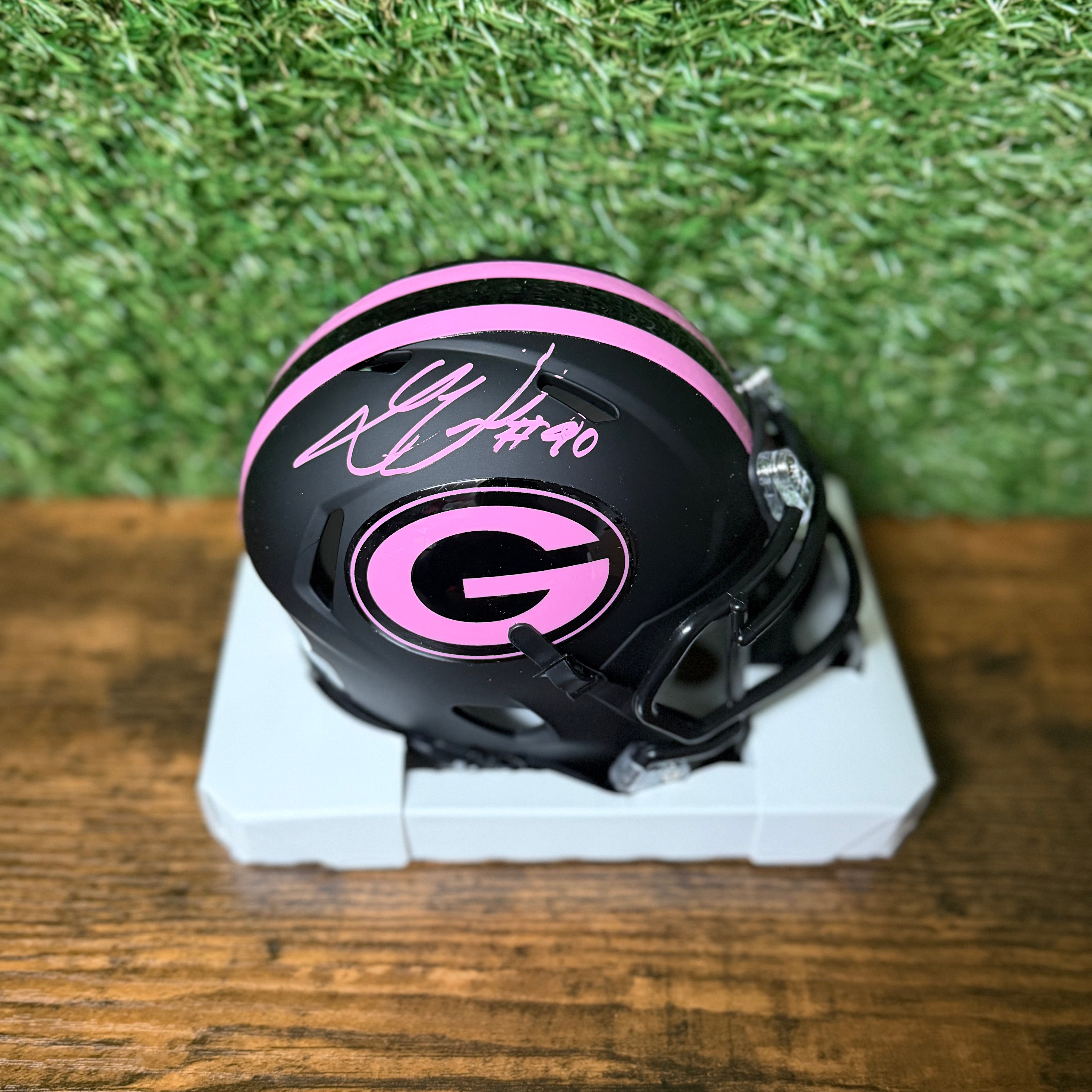 Lukas Van Ness Signed Dark Mode Mini Helmet