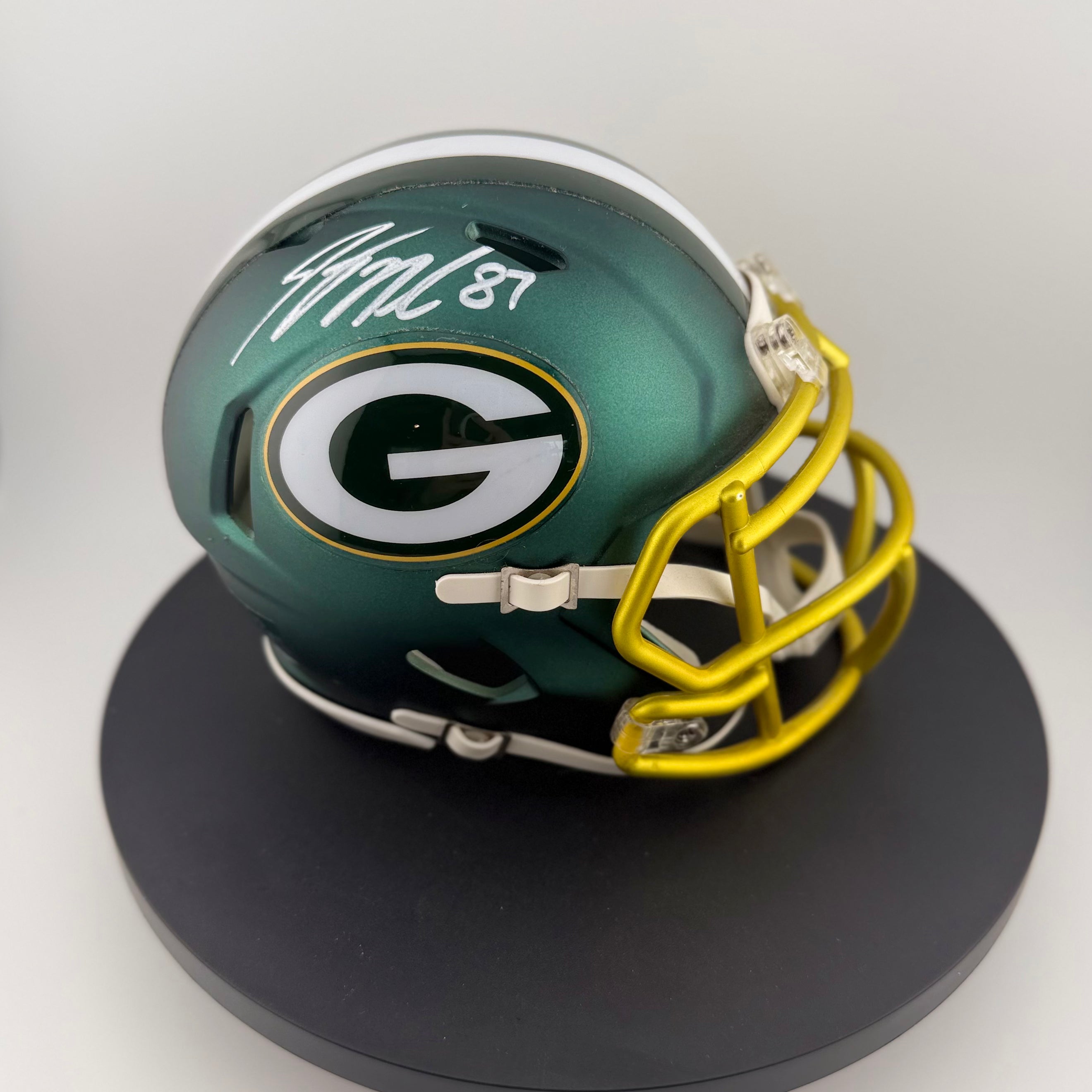 Jordy Nelson Signed Packers BLAZE Mini Helmet