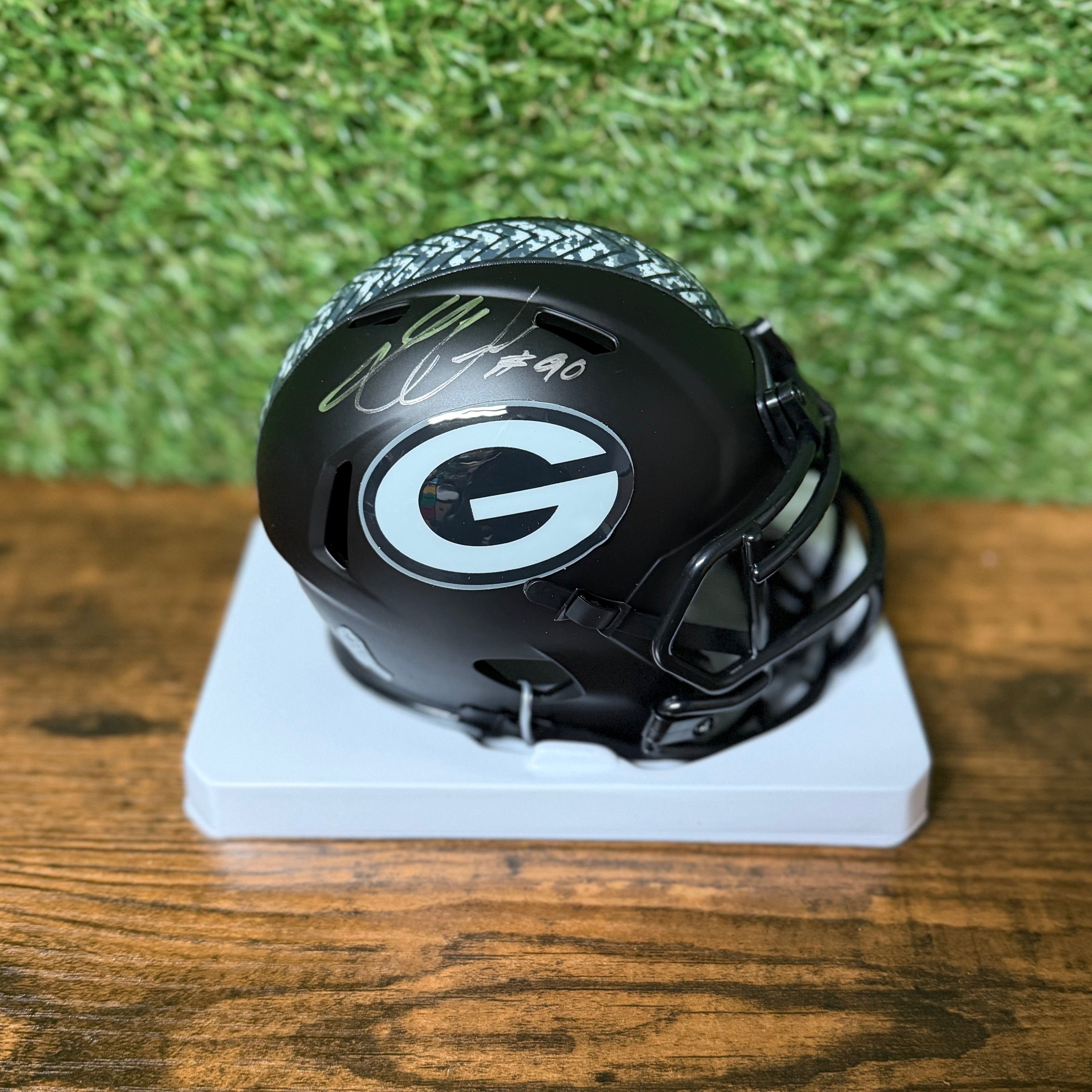 Lukas Van Ness Signed 2026 Salute to Service Mini Helmet