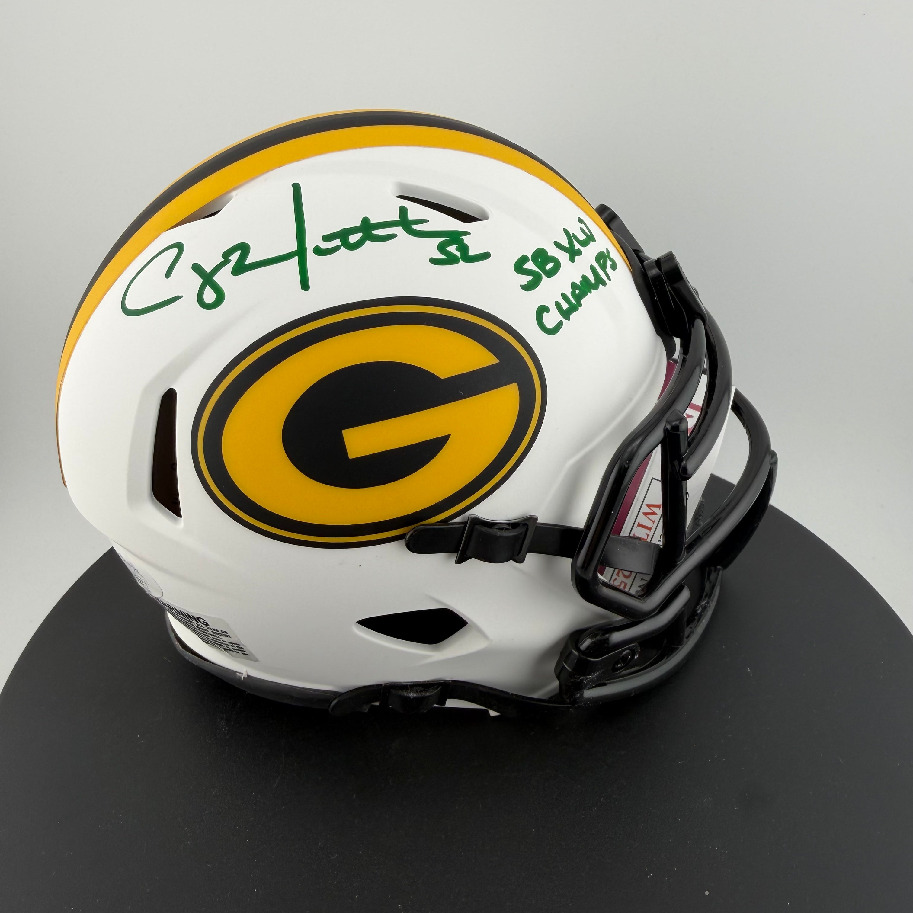 Signed Clay Matthews Packers Lunar Eclipse Mini Helmet