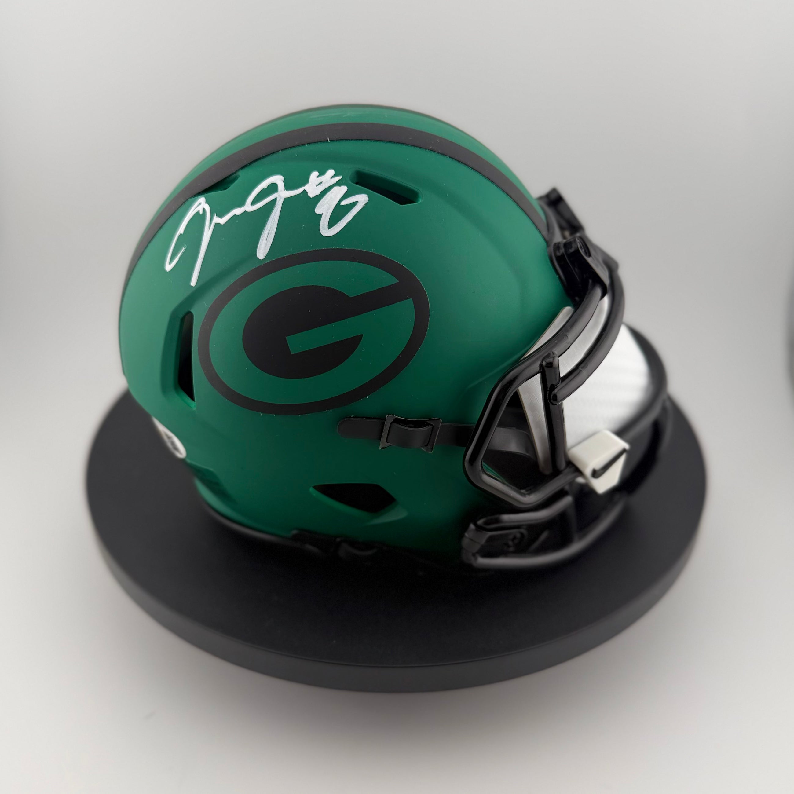 Josh Jacobs Signed Packers Rave Mini Helmet w/ Visor