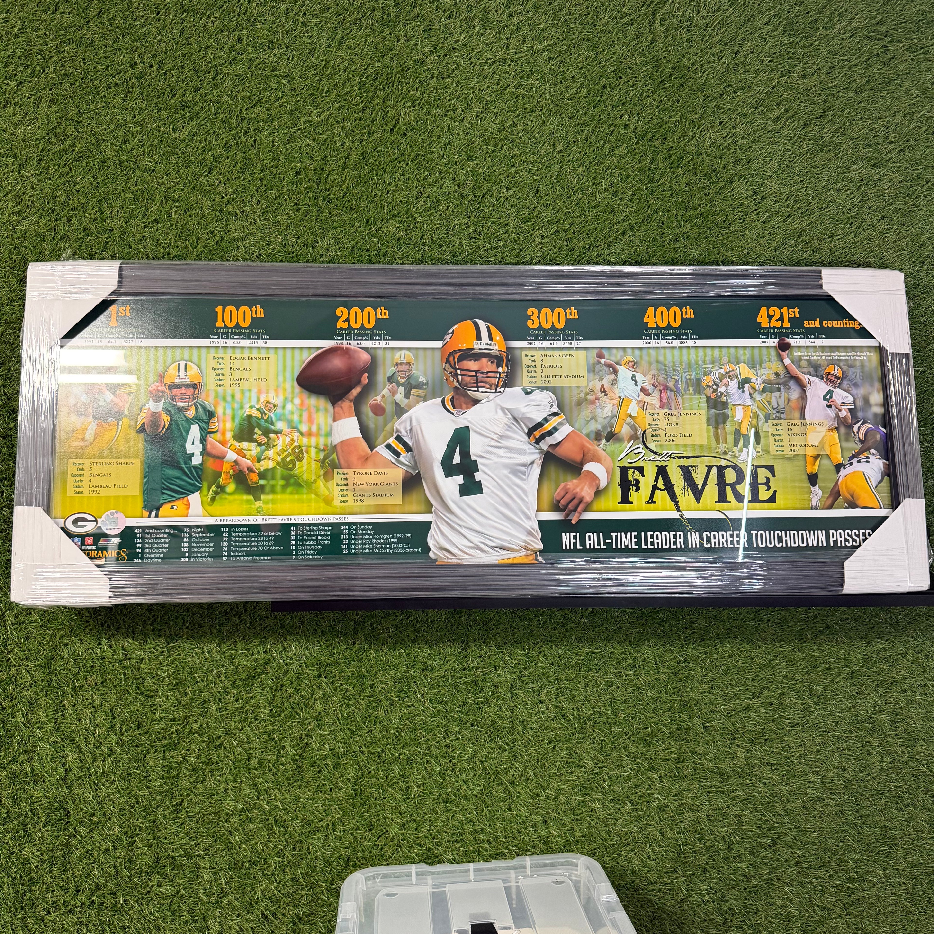 Brett Favre framed Career TD Leader print