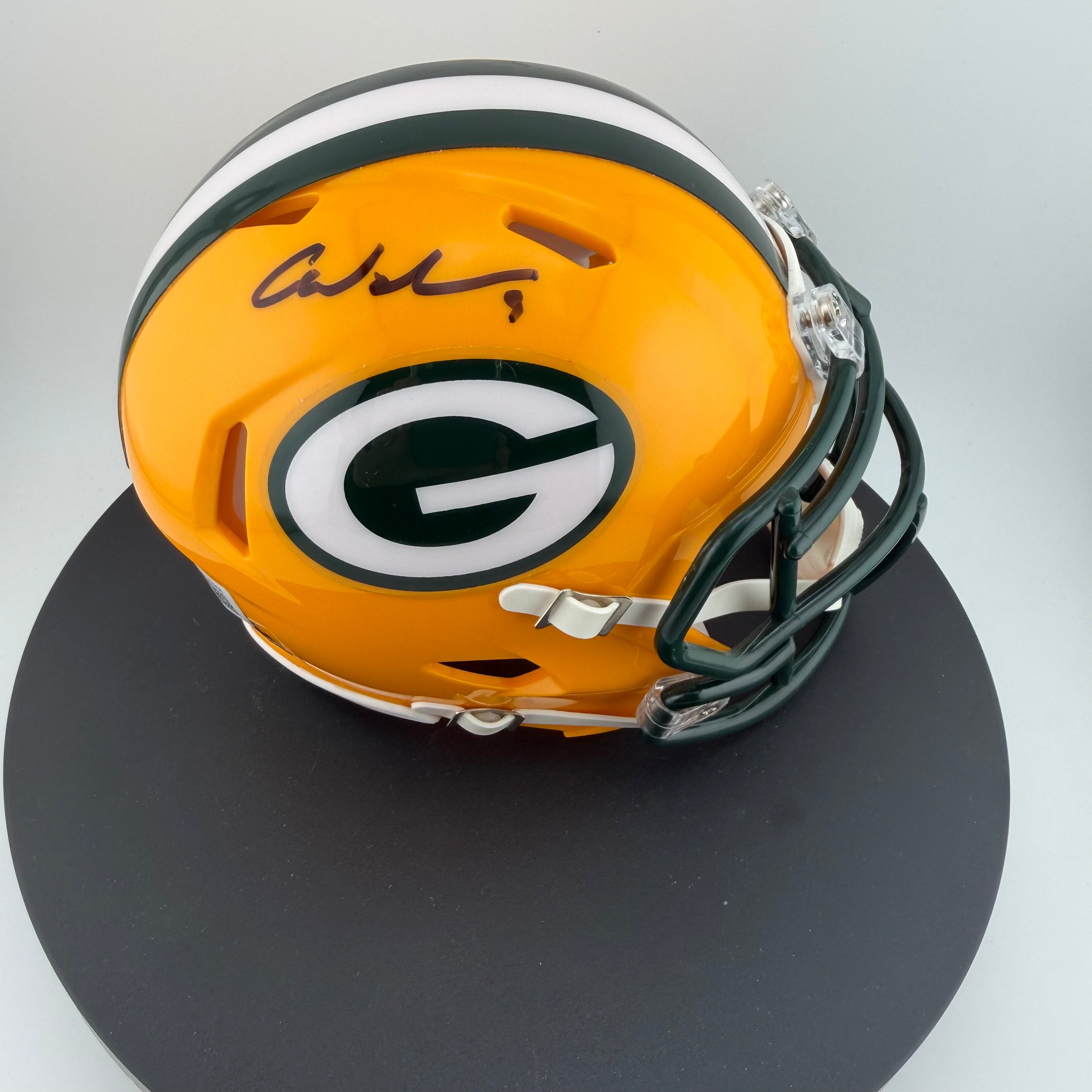 Christian Watson Signed Packers Speed Mini Helmet