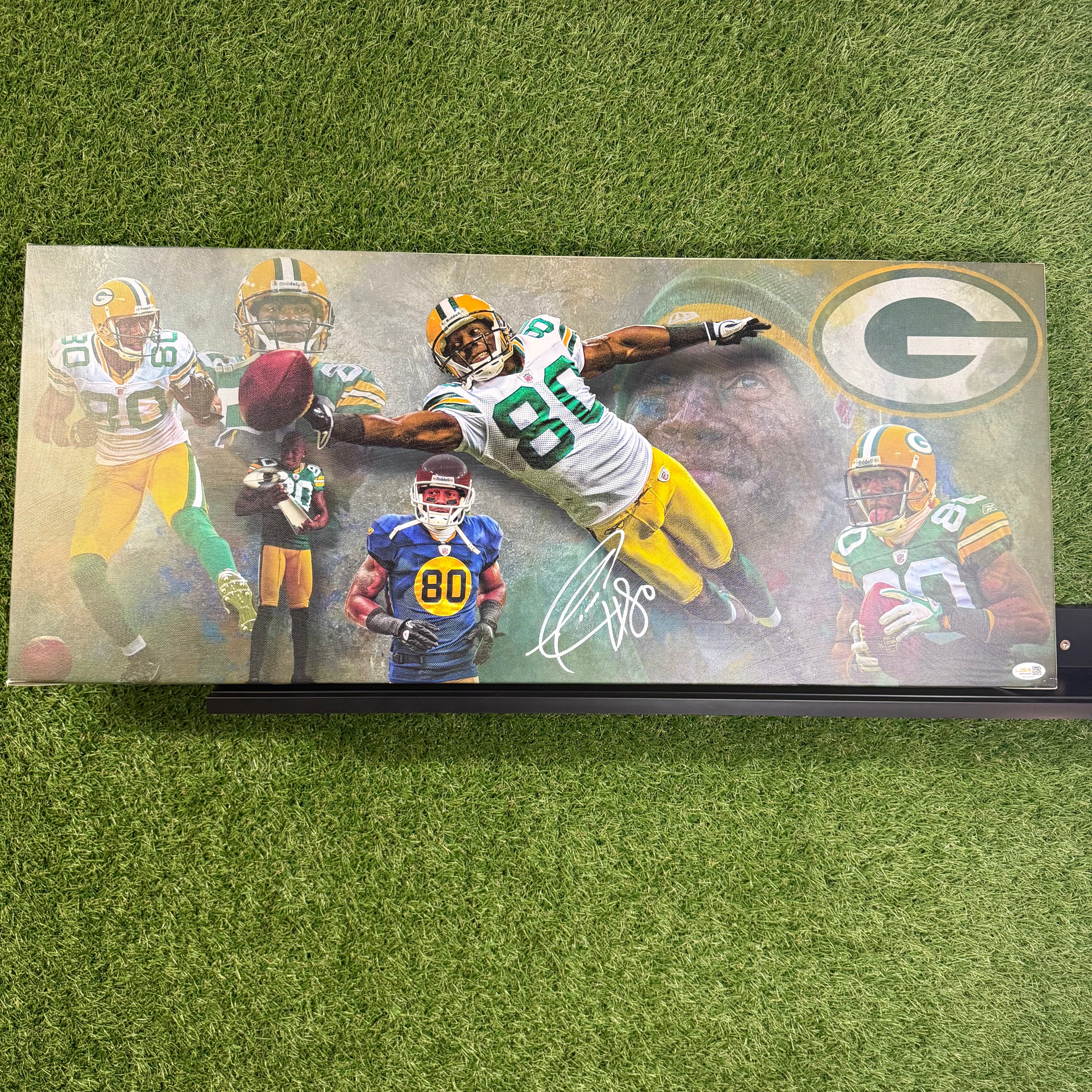 Donald Driver Signed 13x31 Canvas- Packers