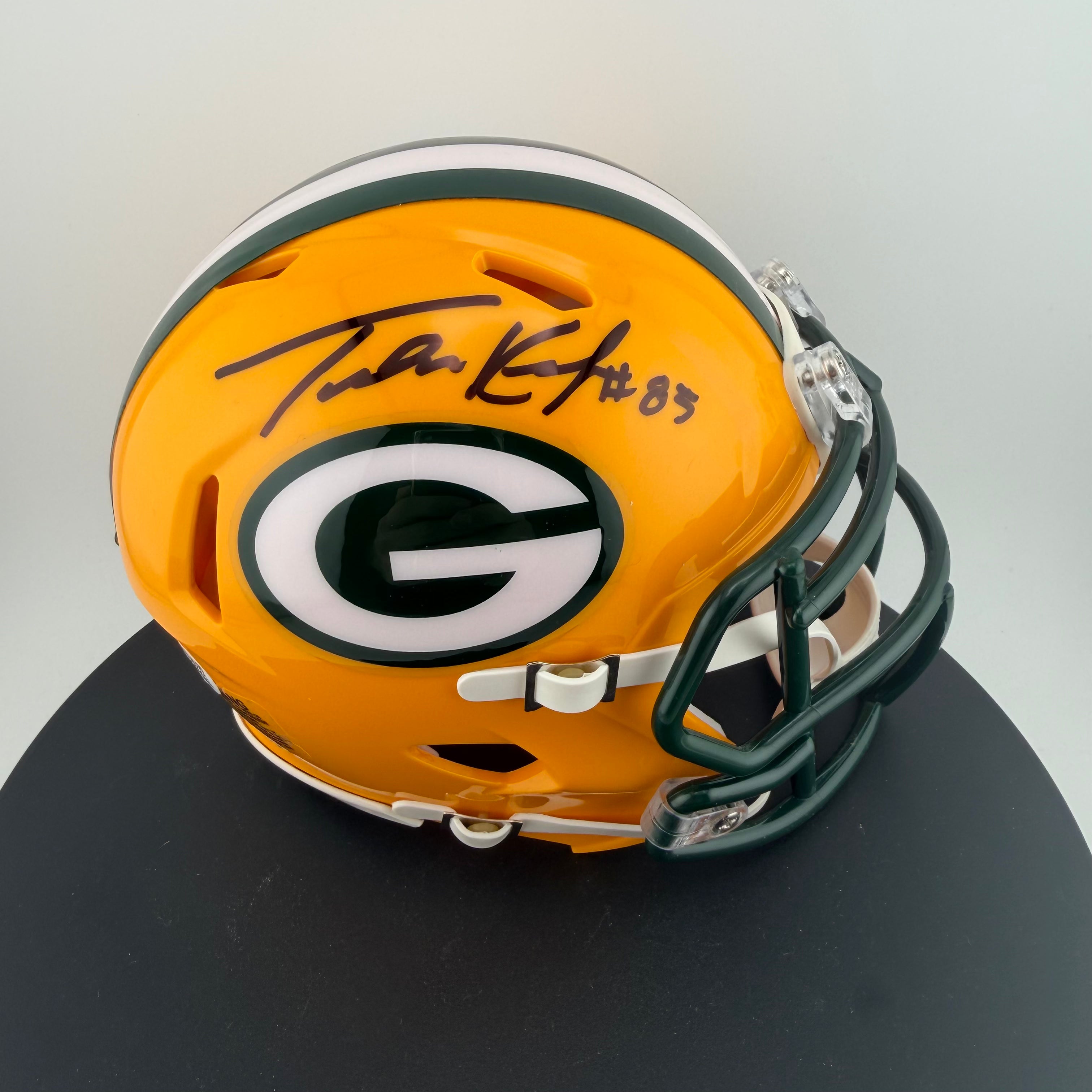 Tucker Kraft Signed Packers Speed Mini Helmet