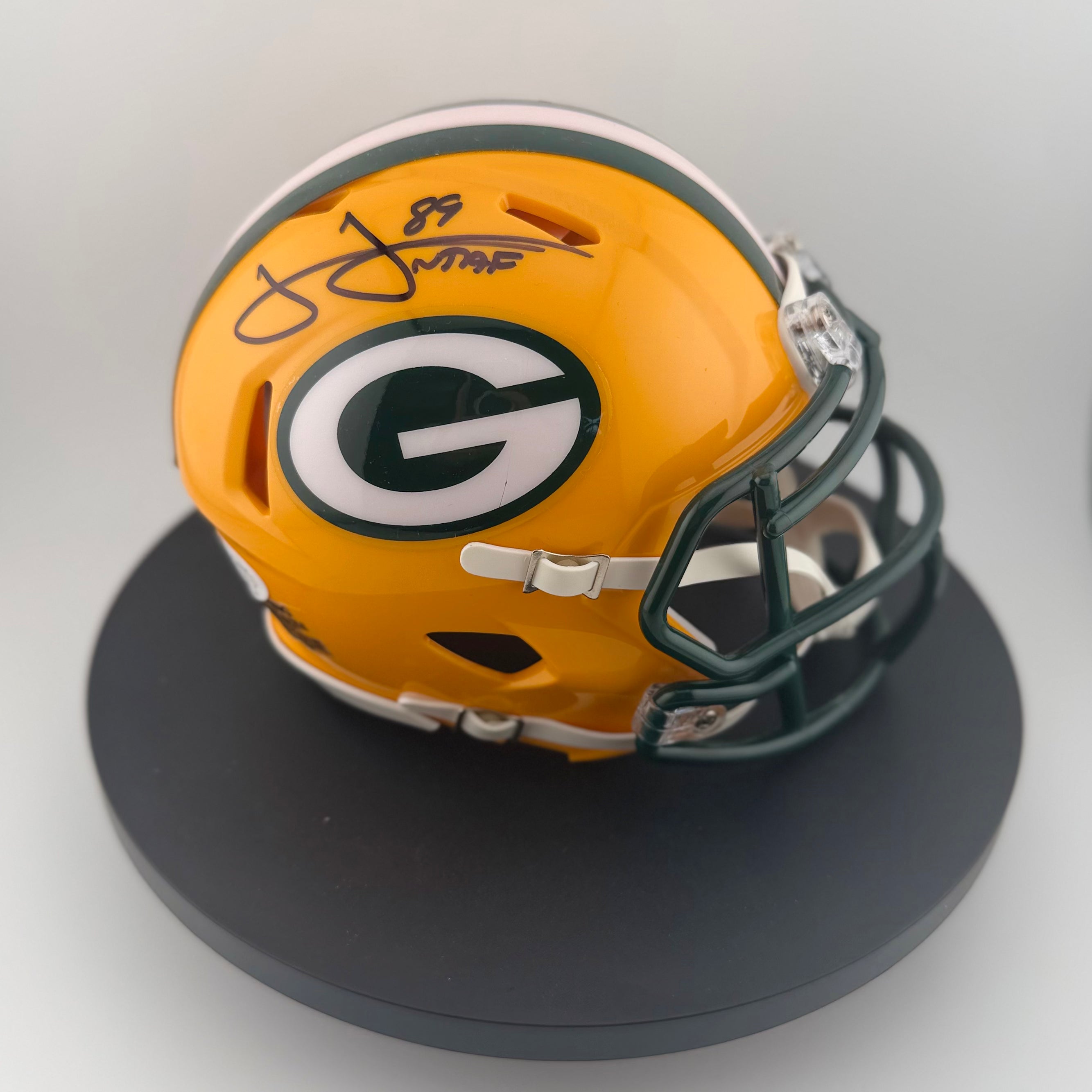 James Jones Signed Packers Speed Mini Helmet