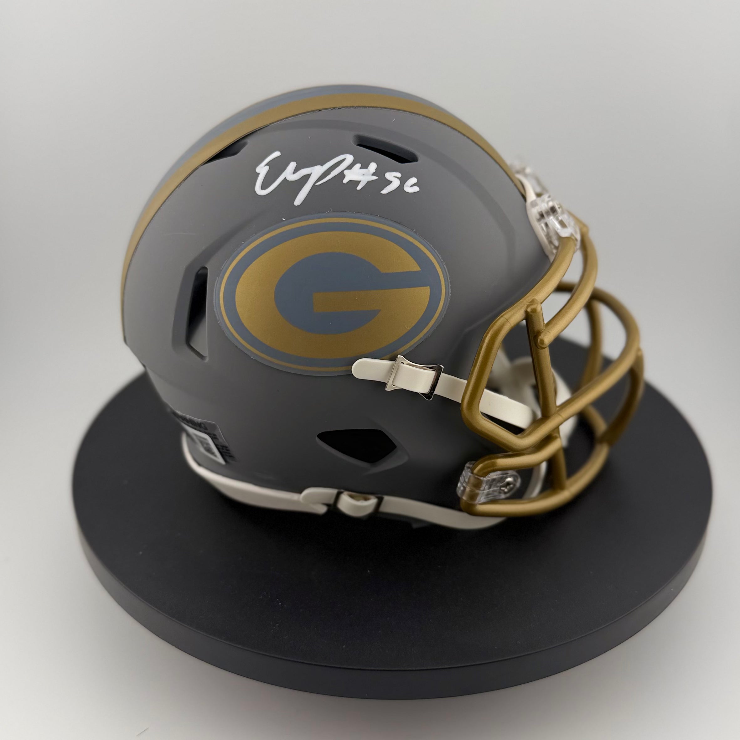 Edgerrin Cooper Signed Packers Slate Mini Helmet