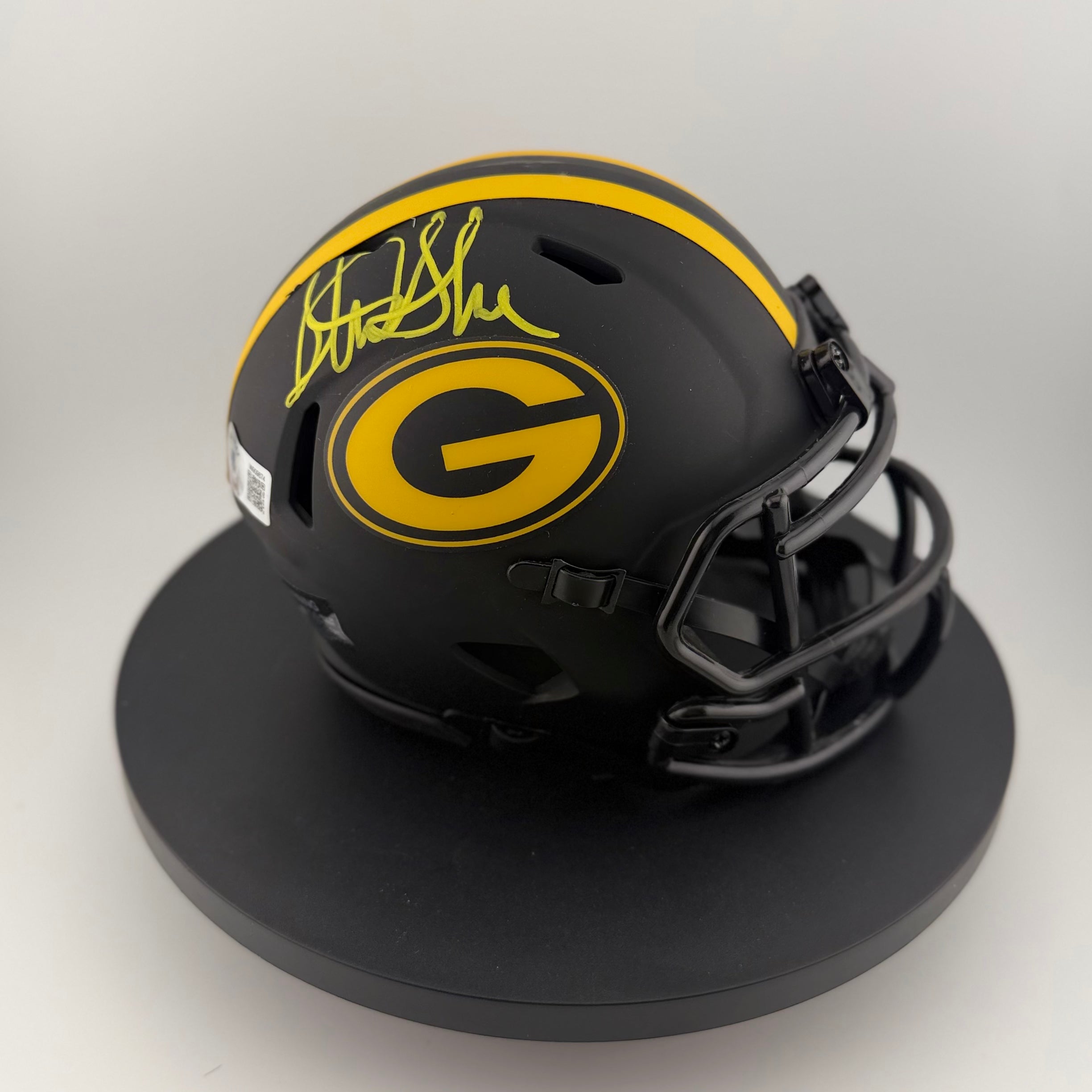 Sterling Sharpe Signed Packers Eclipse Mini Helmet