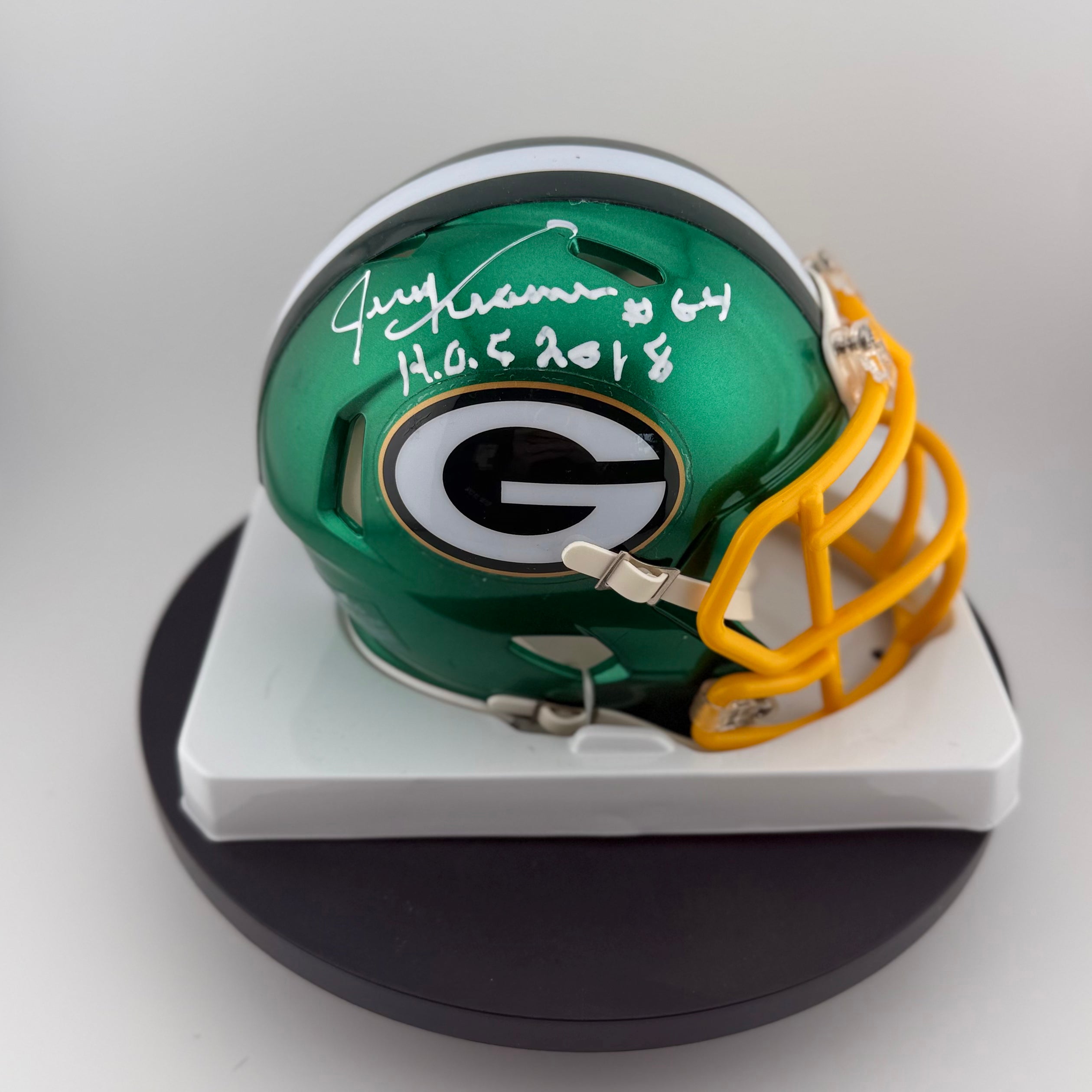 Jerry Kramer Signed Packers Flash Mini Helmet