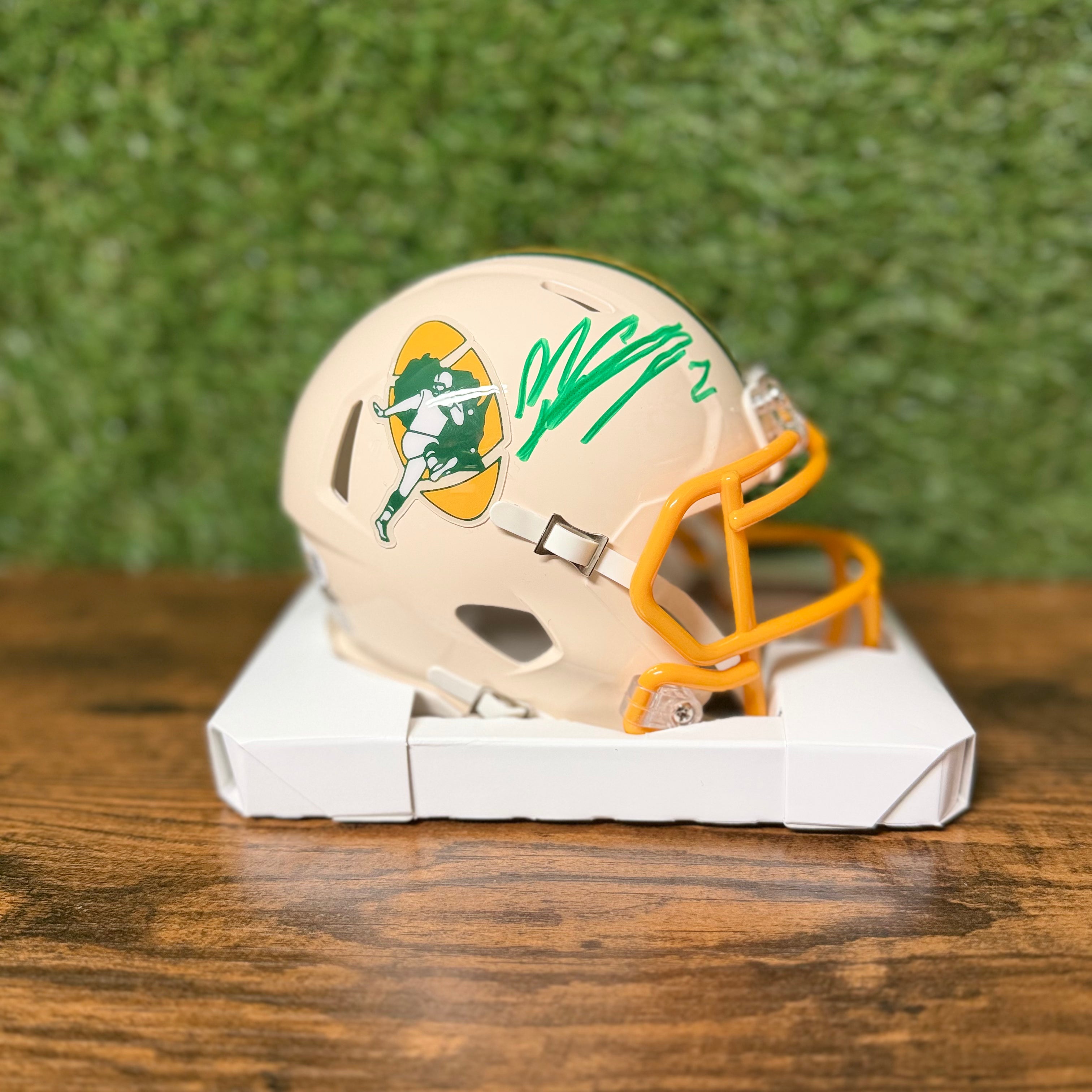Mason Crosby Signed Retro Mini Helmet