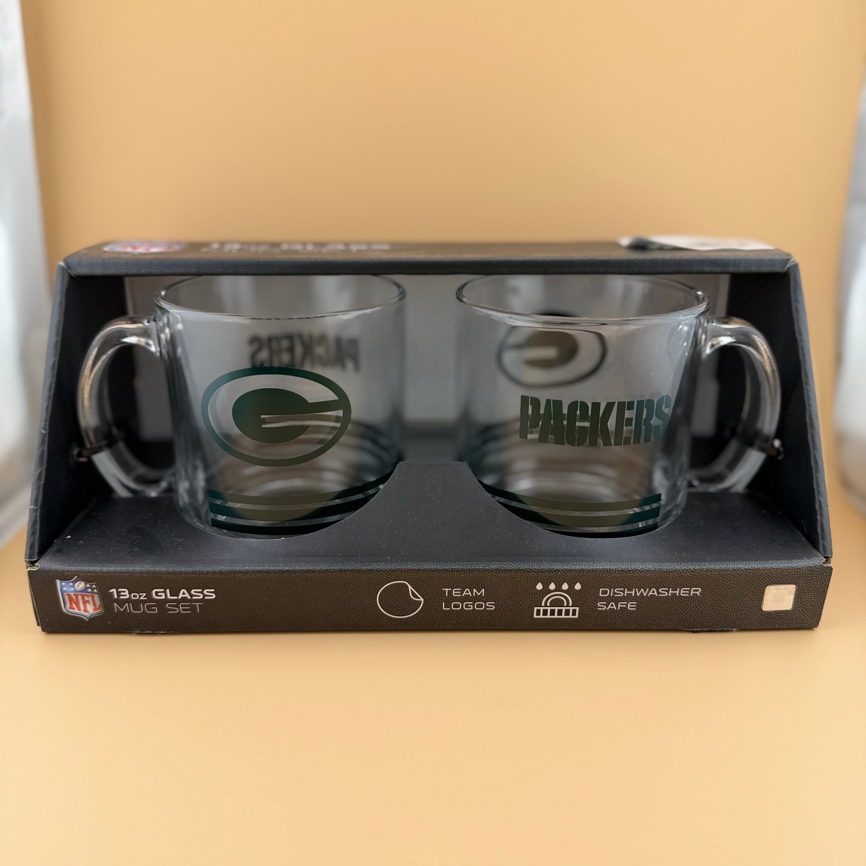 Packers Glass Mug Set