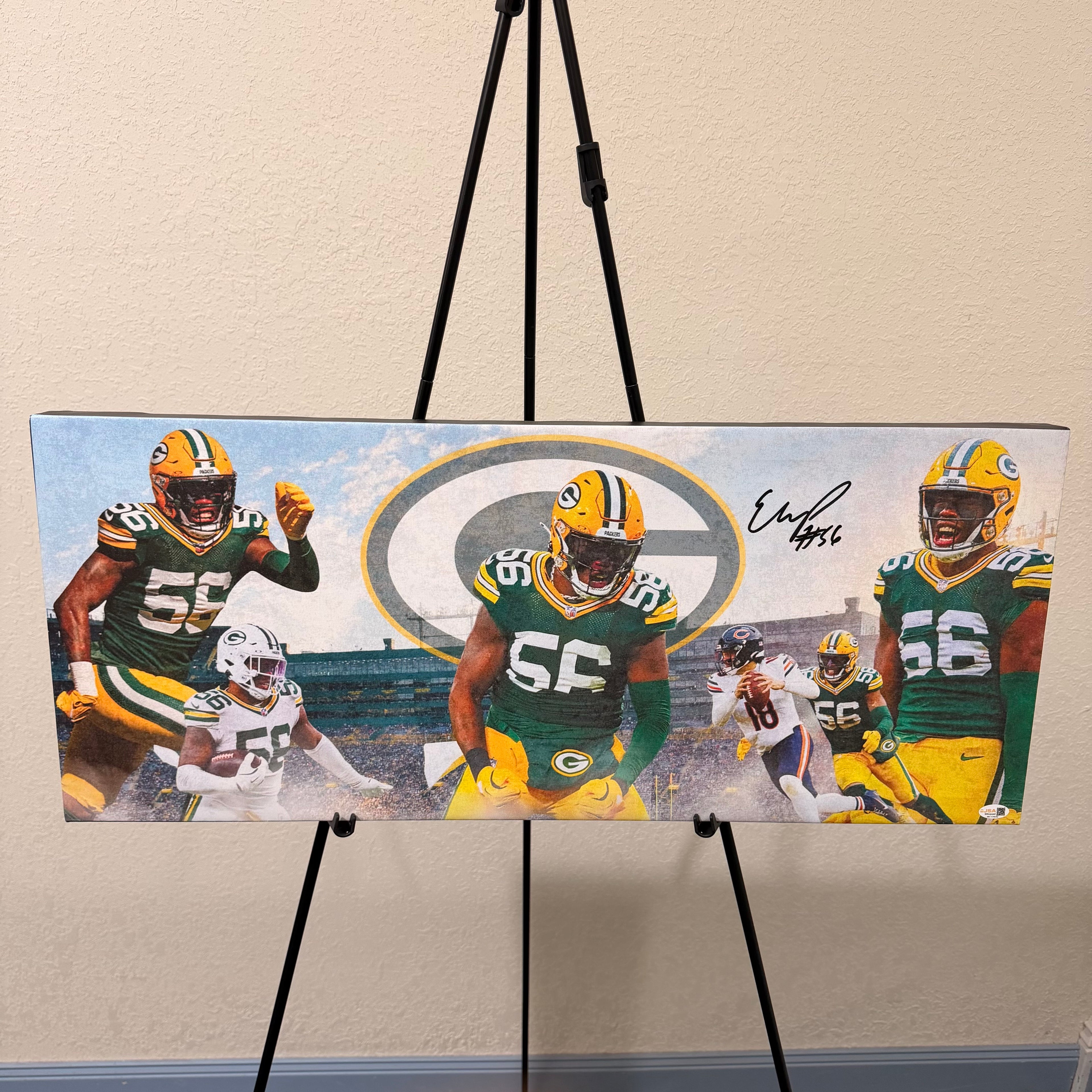 Edgerrin Cooper Signed 13x31 Canvas