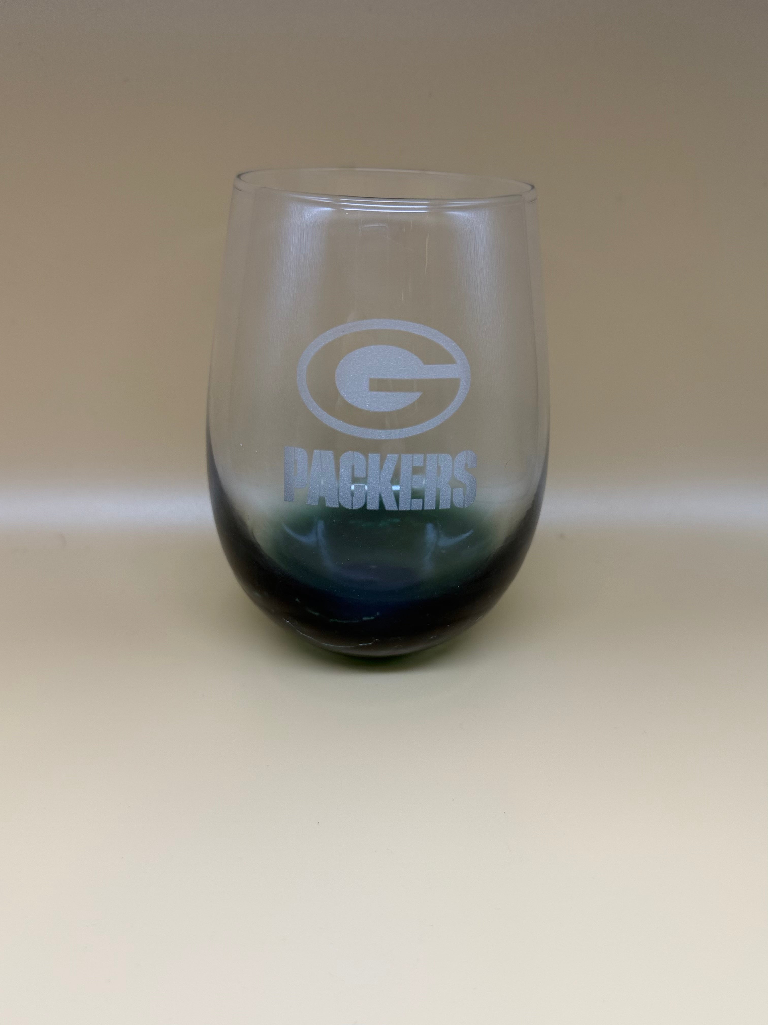 Packers logo Stemless Glass Set- 2 pack