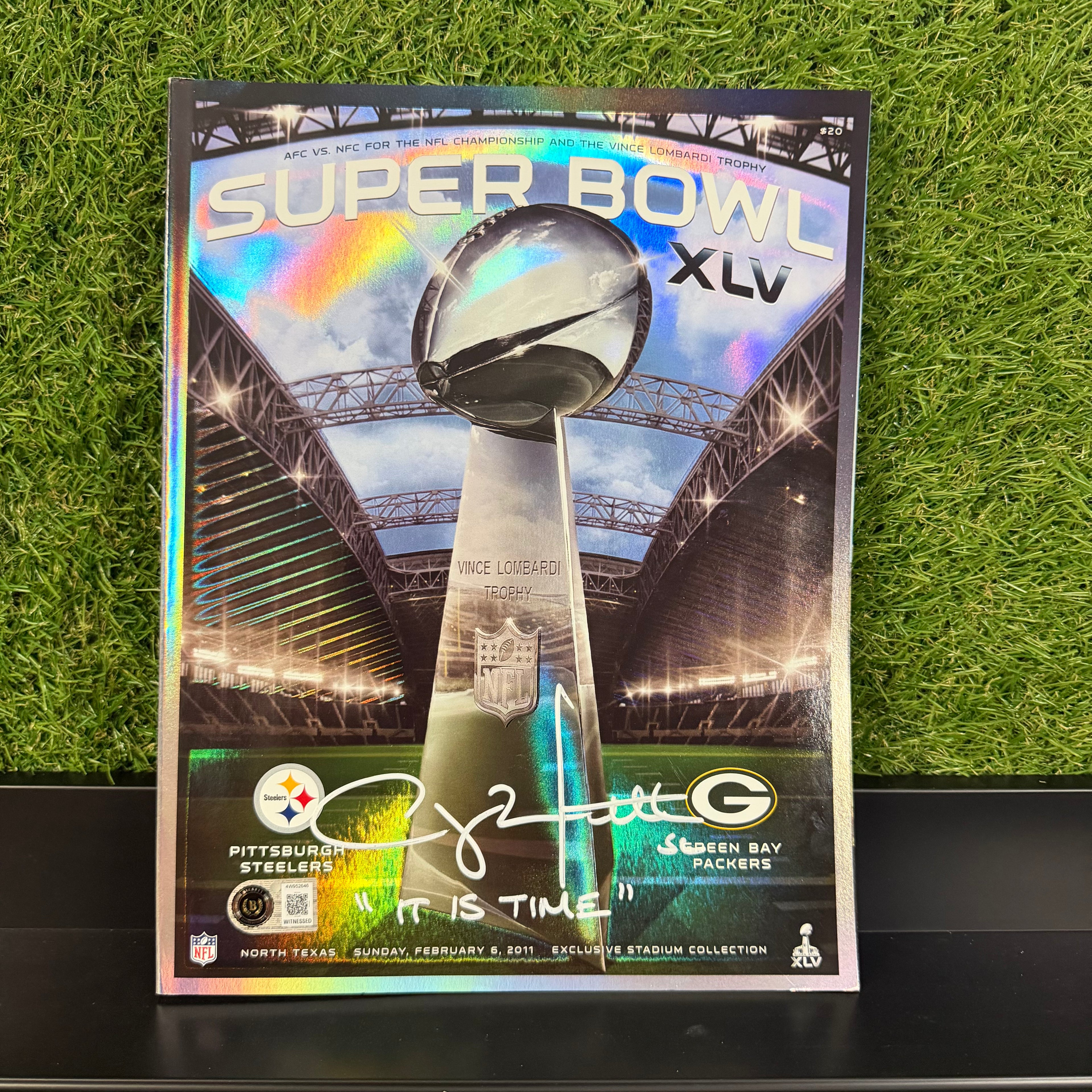 Clay Matthews Signed XLV Program Inscribed “IT IS TIME”