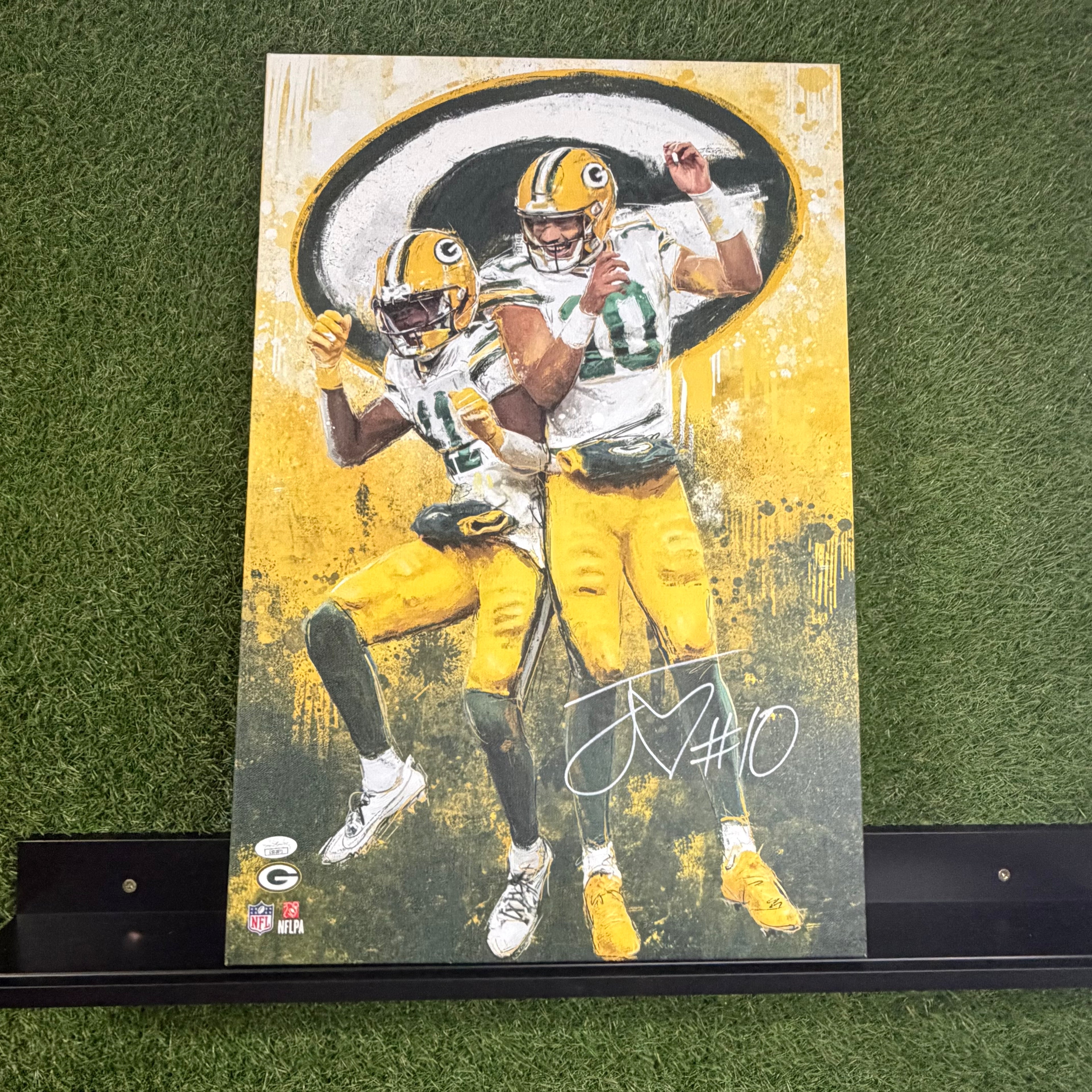 Packers Jordan Love Signed 15.5x23.5 Canvas