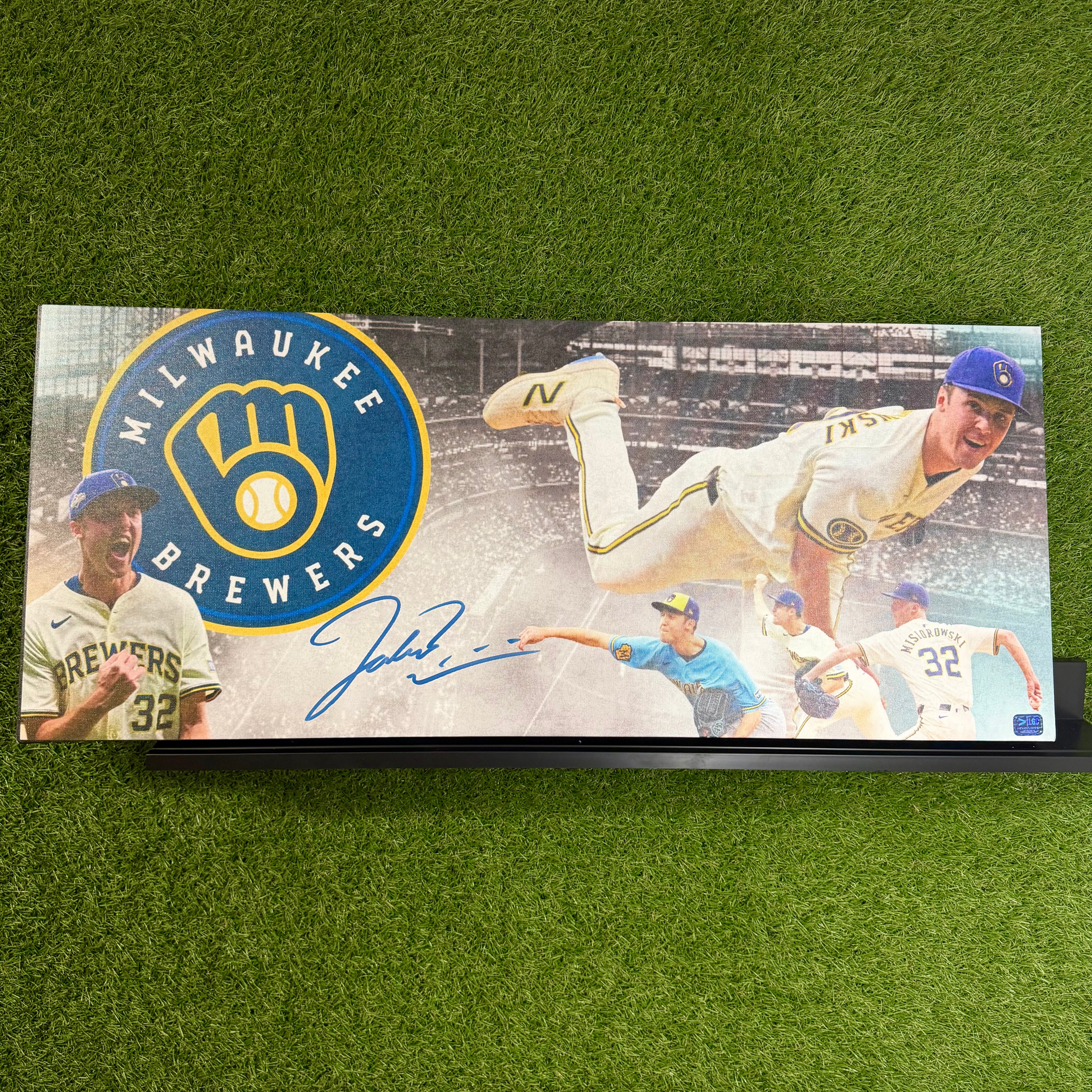 Jacob Misiorowski Signed 13x31- Brewers