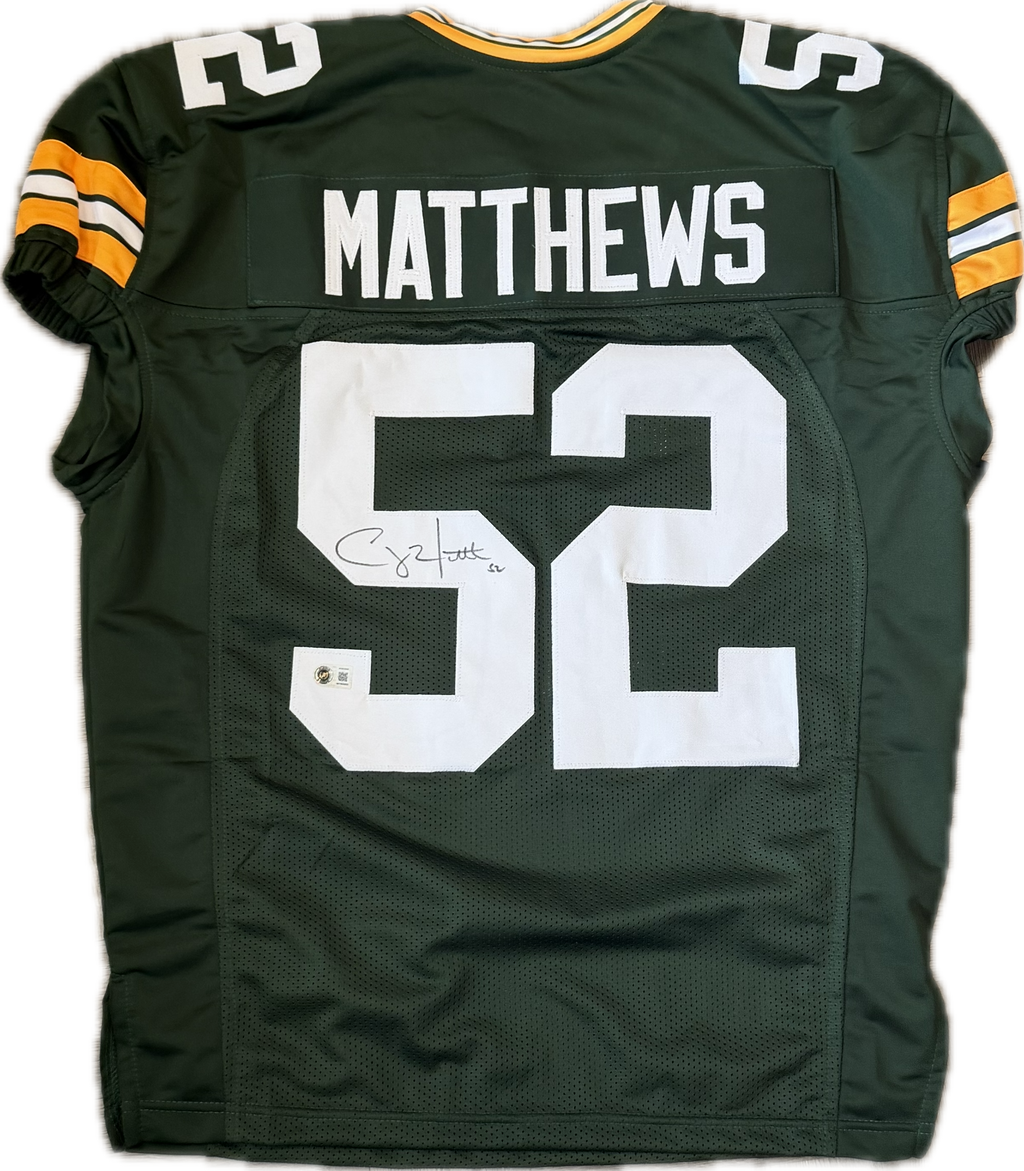 Clay Matthews Signed Custom/Replica Signed Jersey- Game cut!
