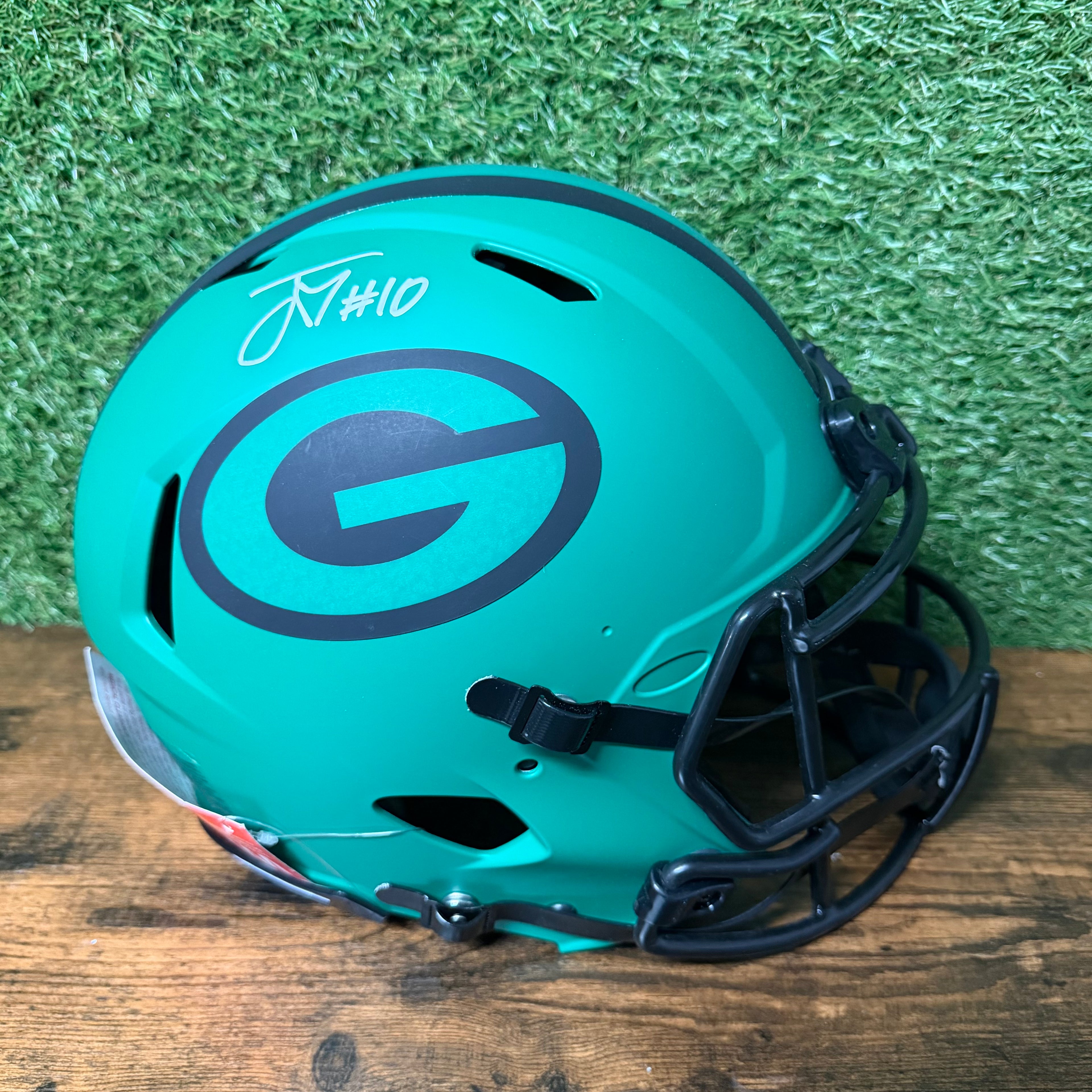 Jordan Love Signed Packers Authentic Full Size Rave Helmet