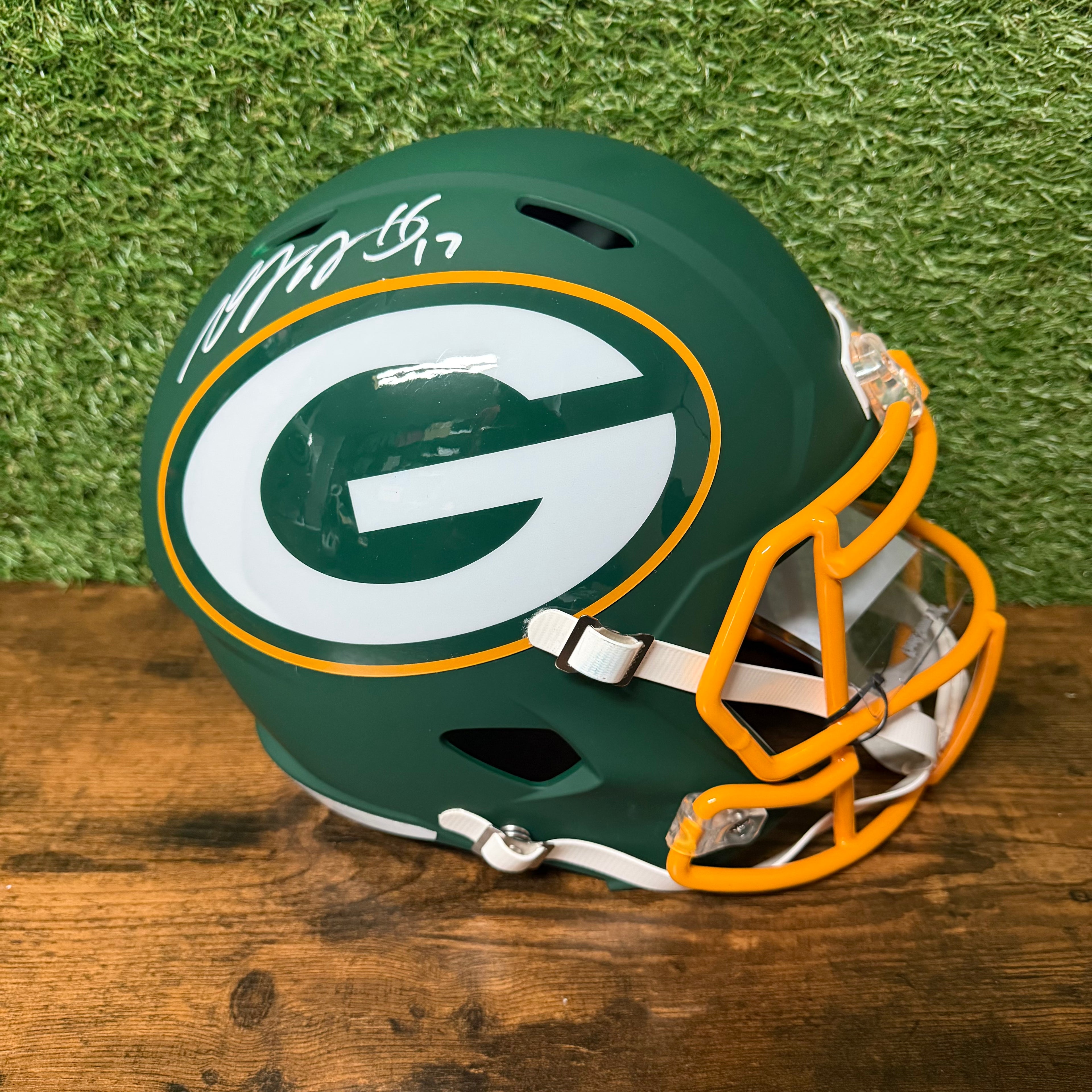 Davante Adams Signed Full Size Replica AMP Packers Helmet