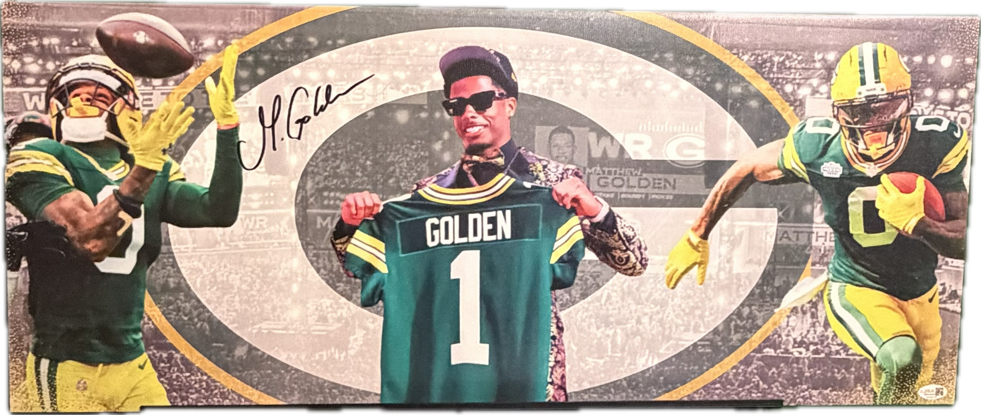 Collage of Matthew Golden with a black signature