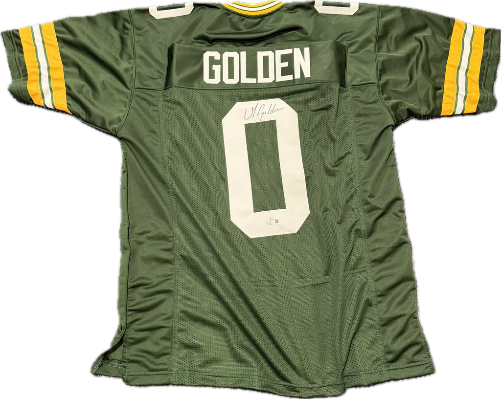 Green sports jersey with 'GOLDEN' and number '0' on a white background