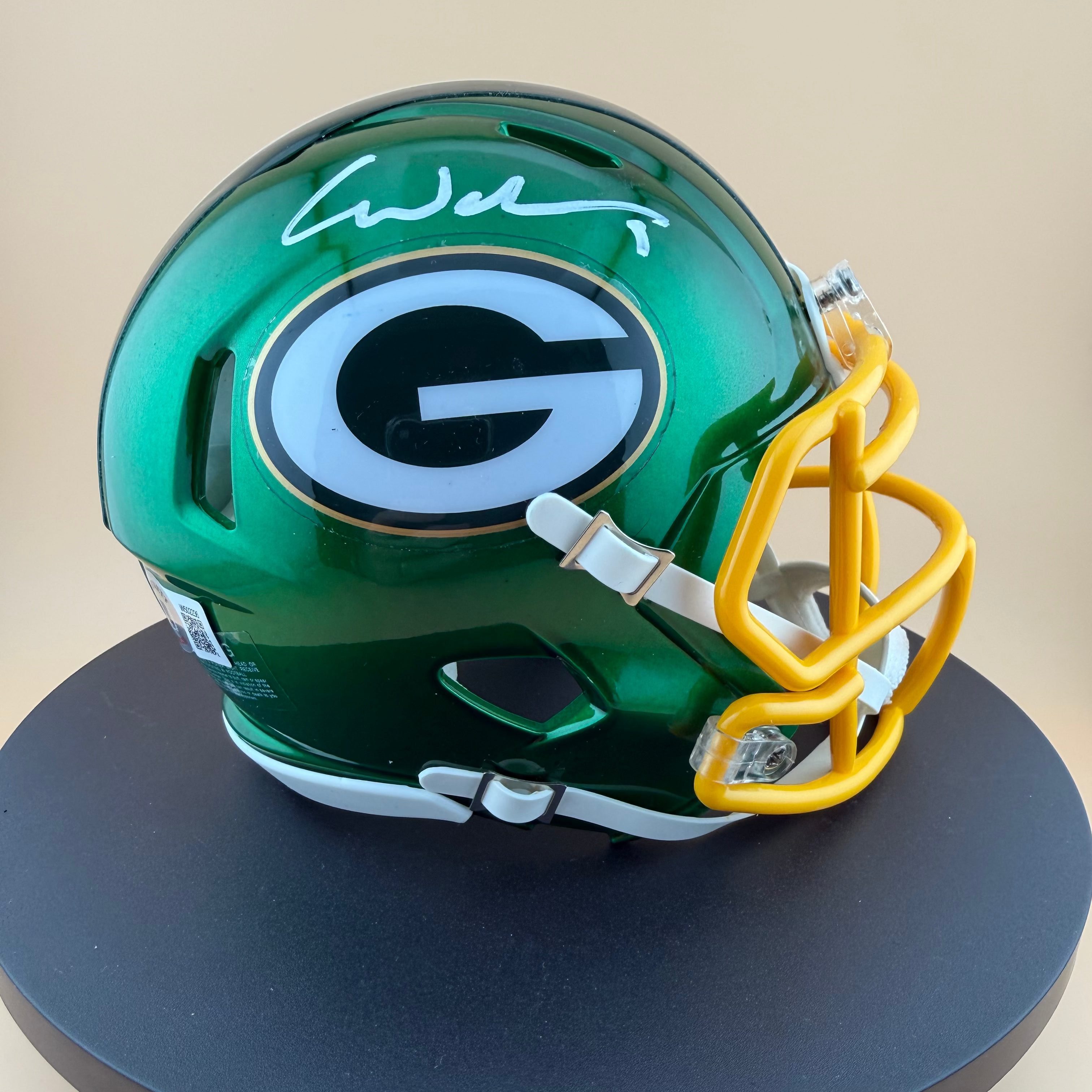Christian Watson Signed Packers Flash Mini- White auto