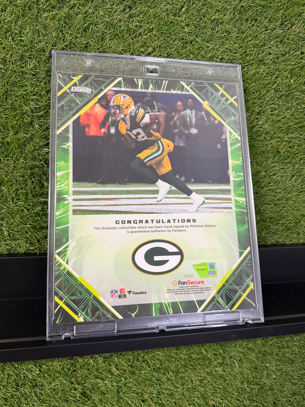 Matthew Golden Signed Fanatics Emanate Green /99