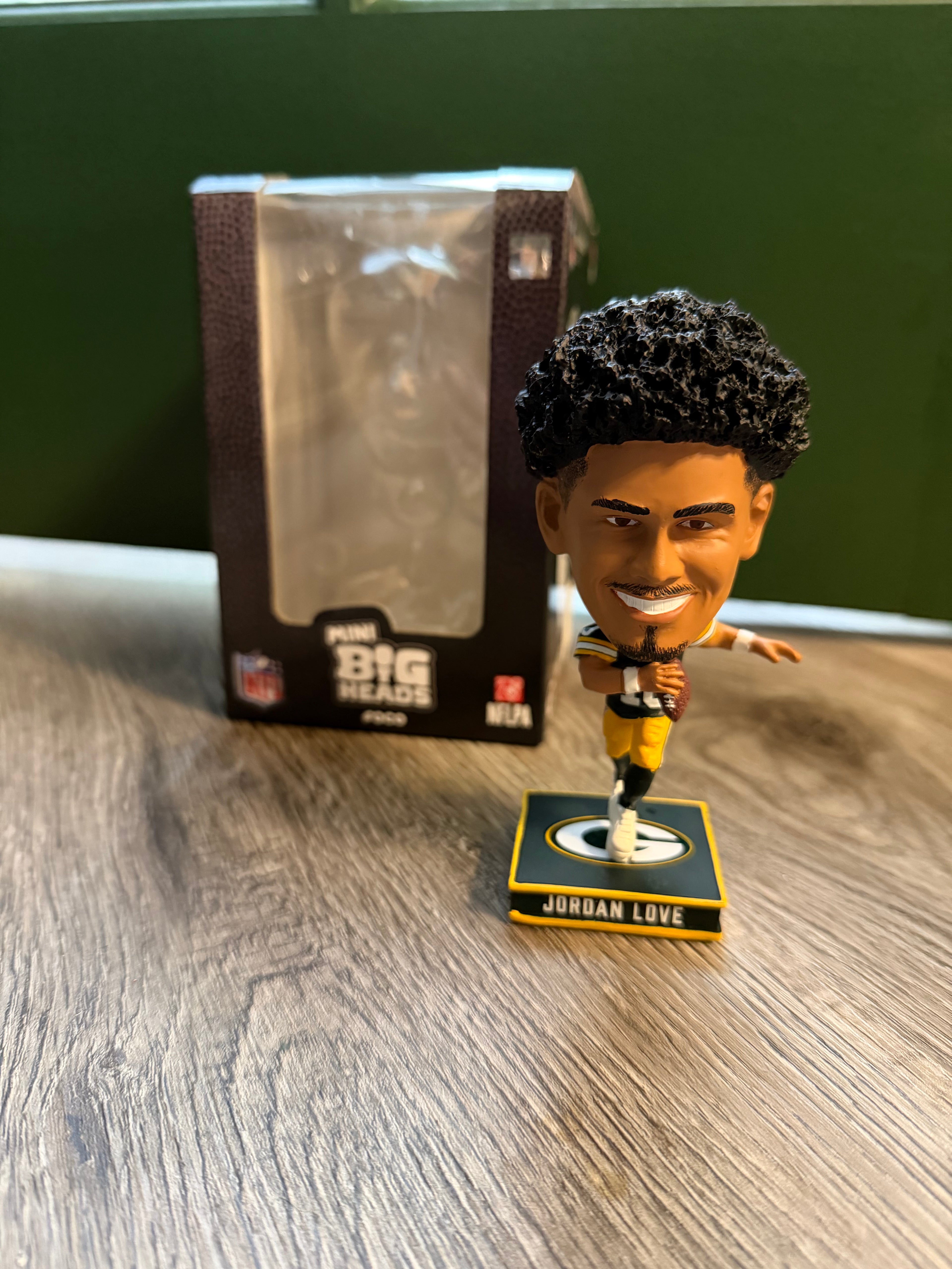 Jordan Love Mini Bighead Bobblehead (Green Jersey)