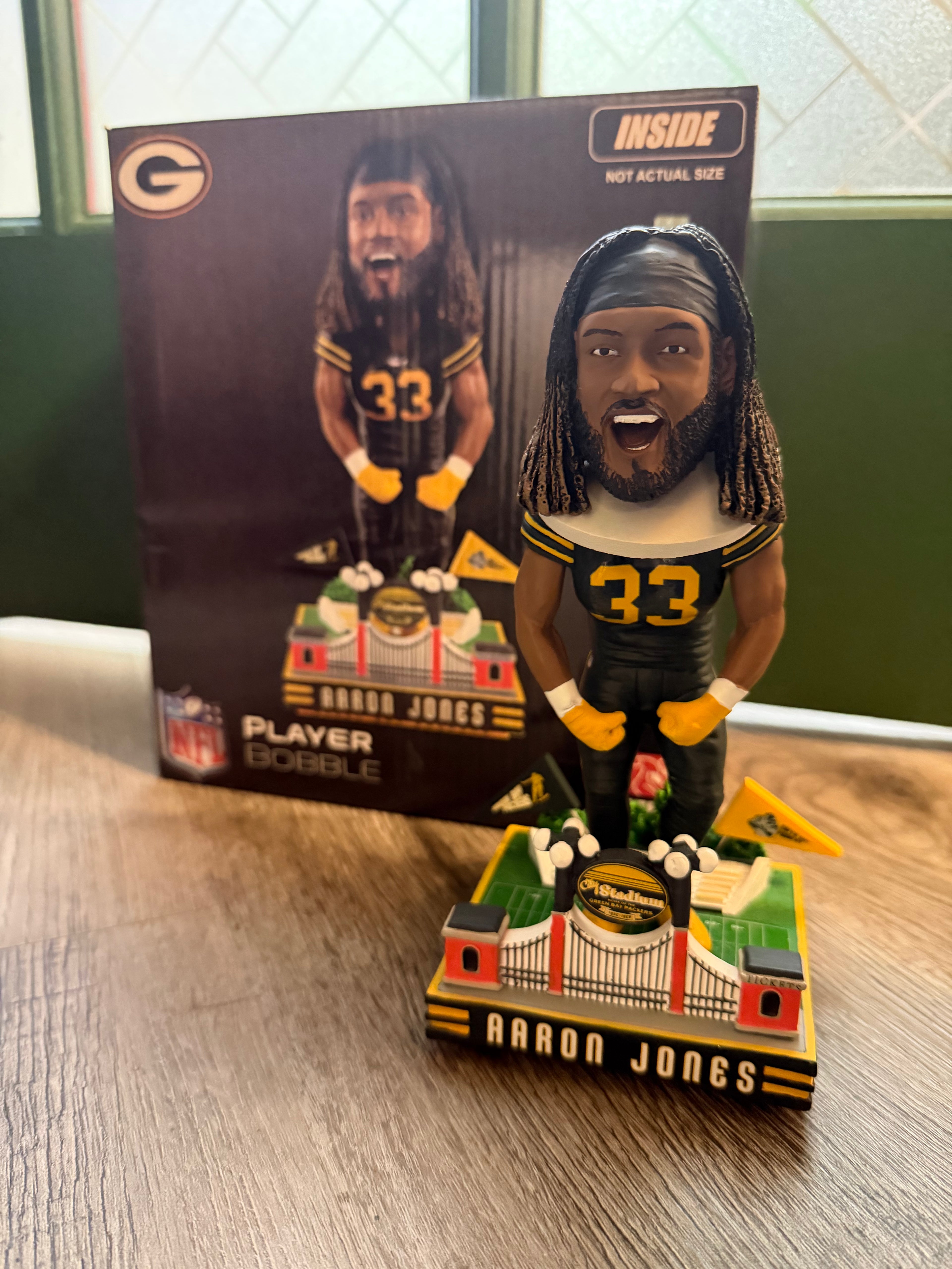 Aaron Jones Throwback Bobblehead