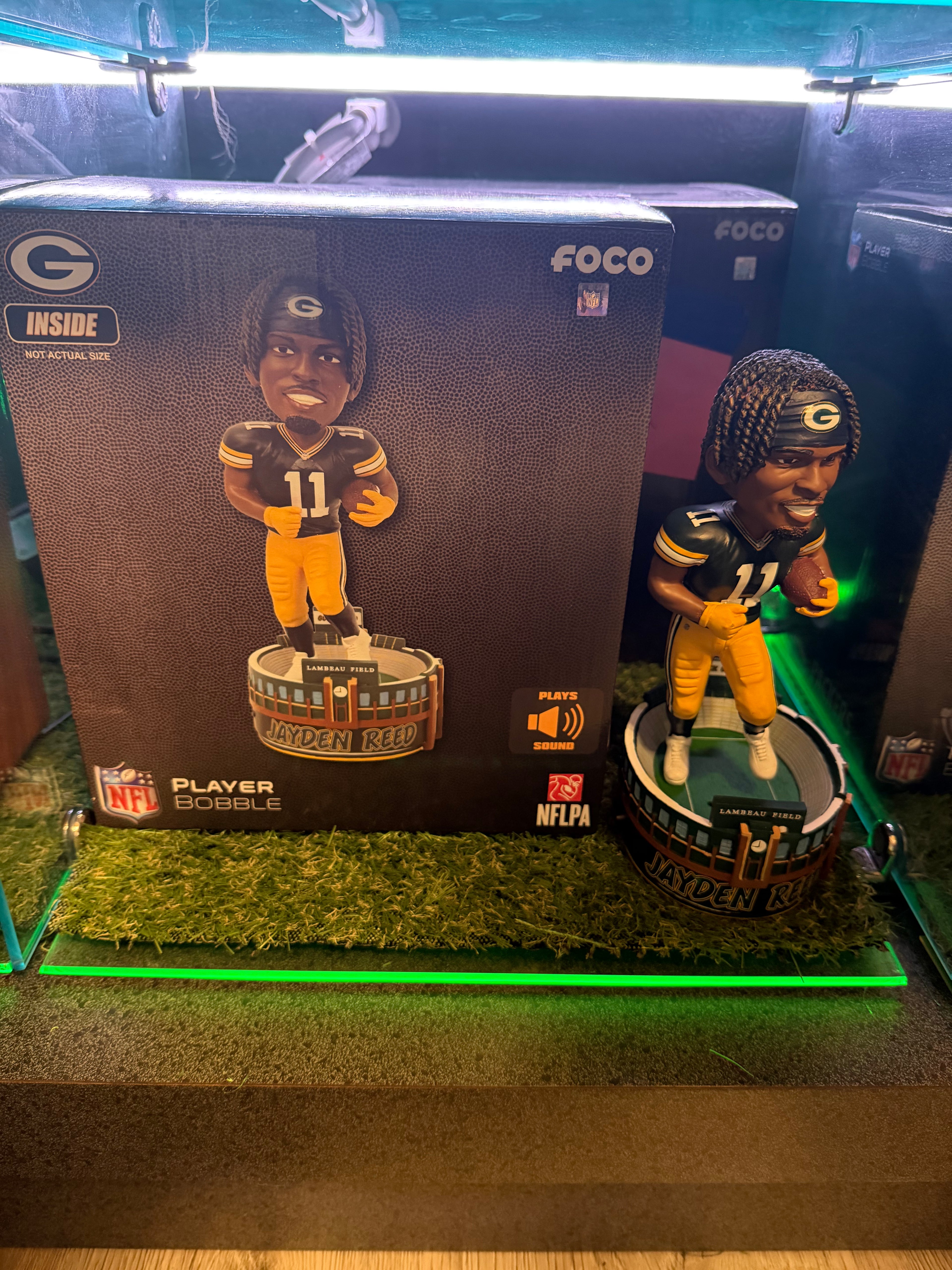 Jayden Reed "GO PACK GO" Chanting Bobblehead