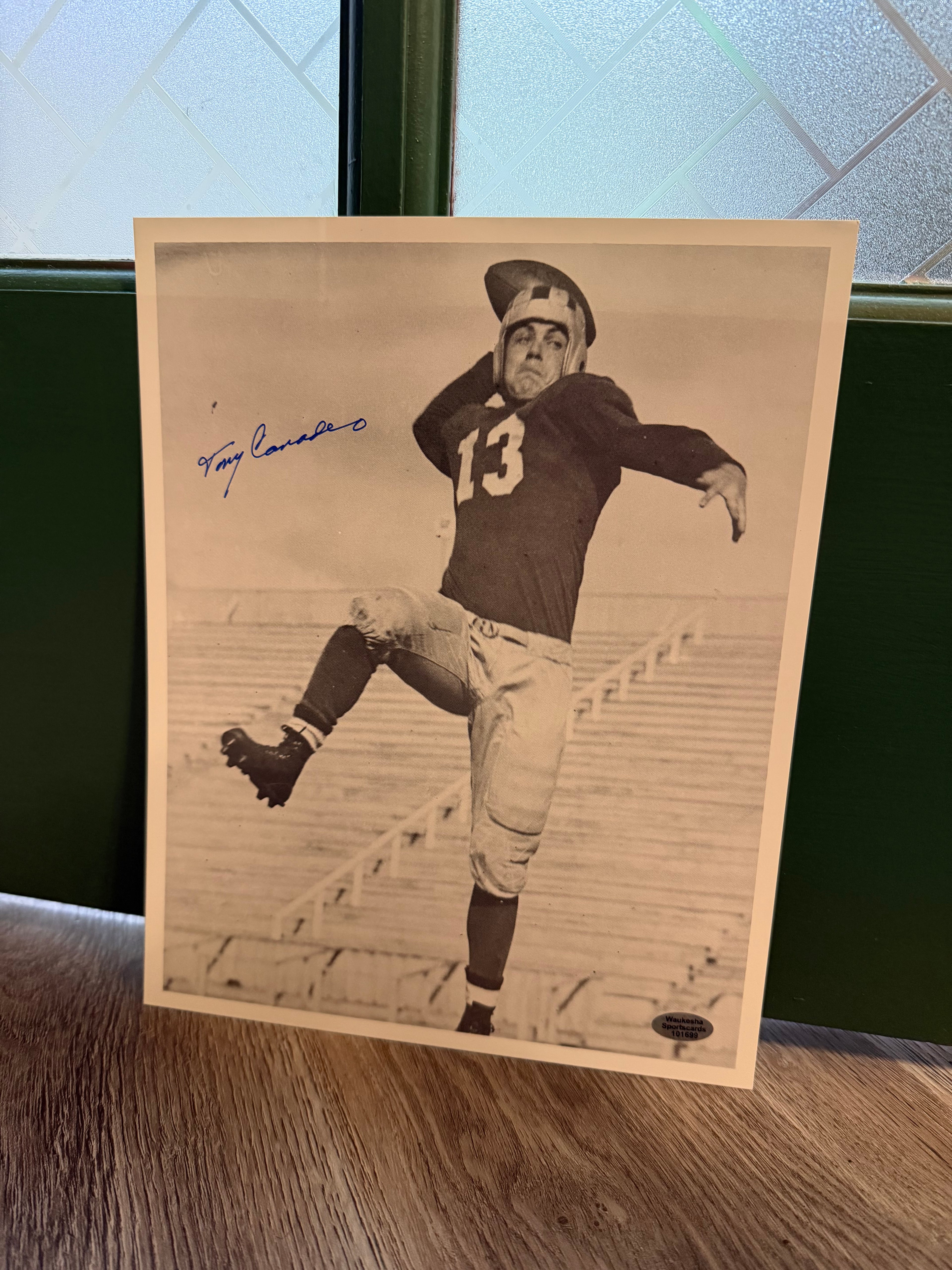 Tony Canadeo Signed 8x10