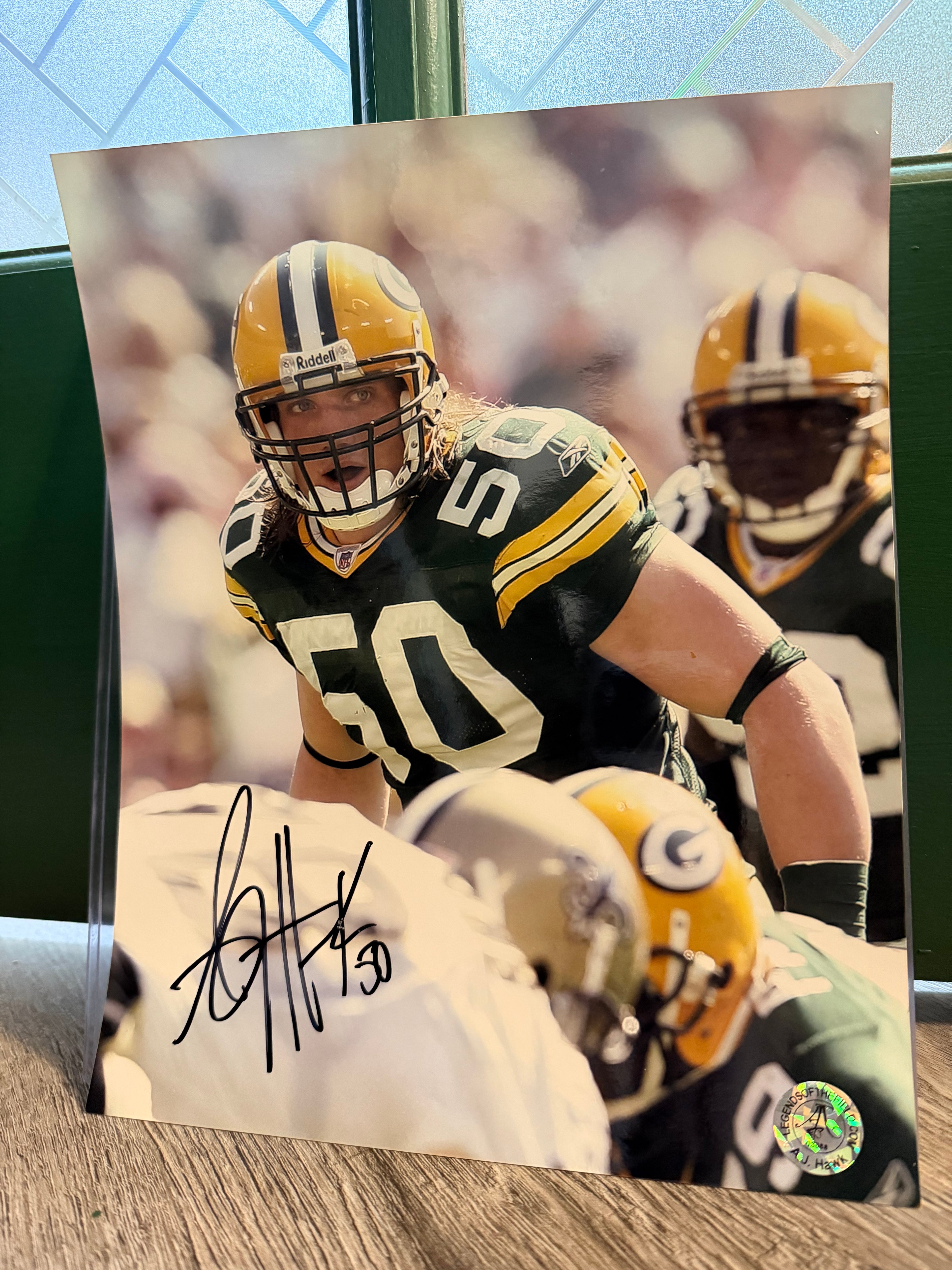 AJ Hawk Signed 8x10