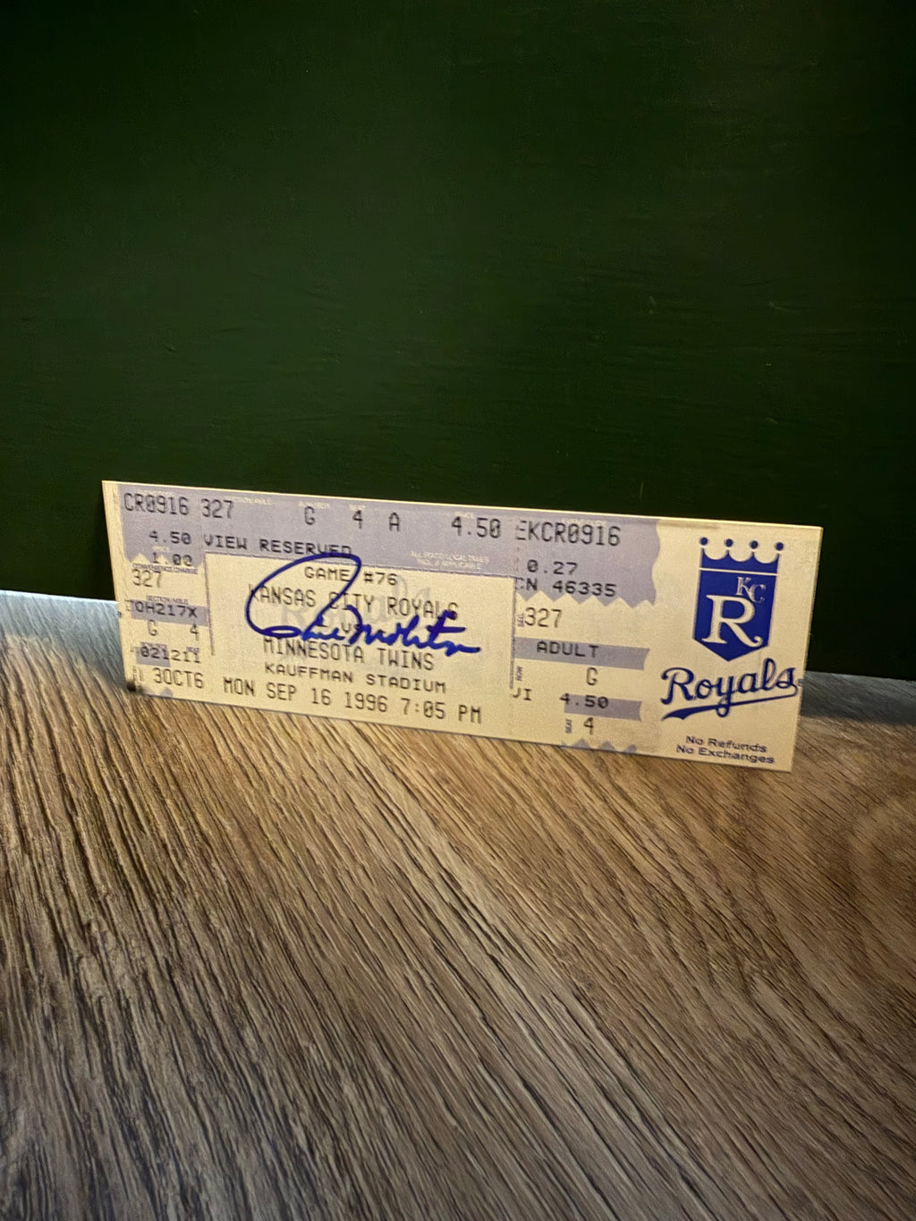 Paul Molitor Signed 3000th Ticket Stub