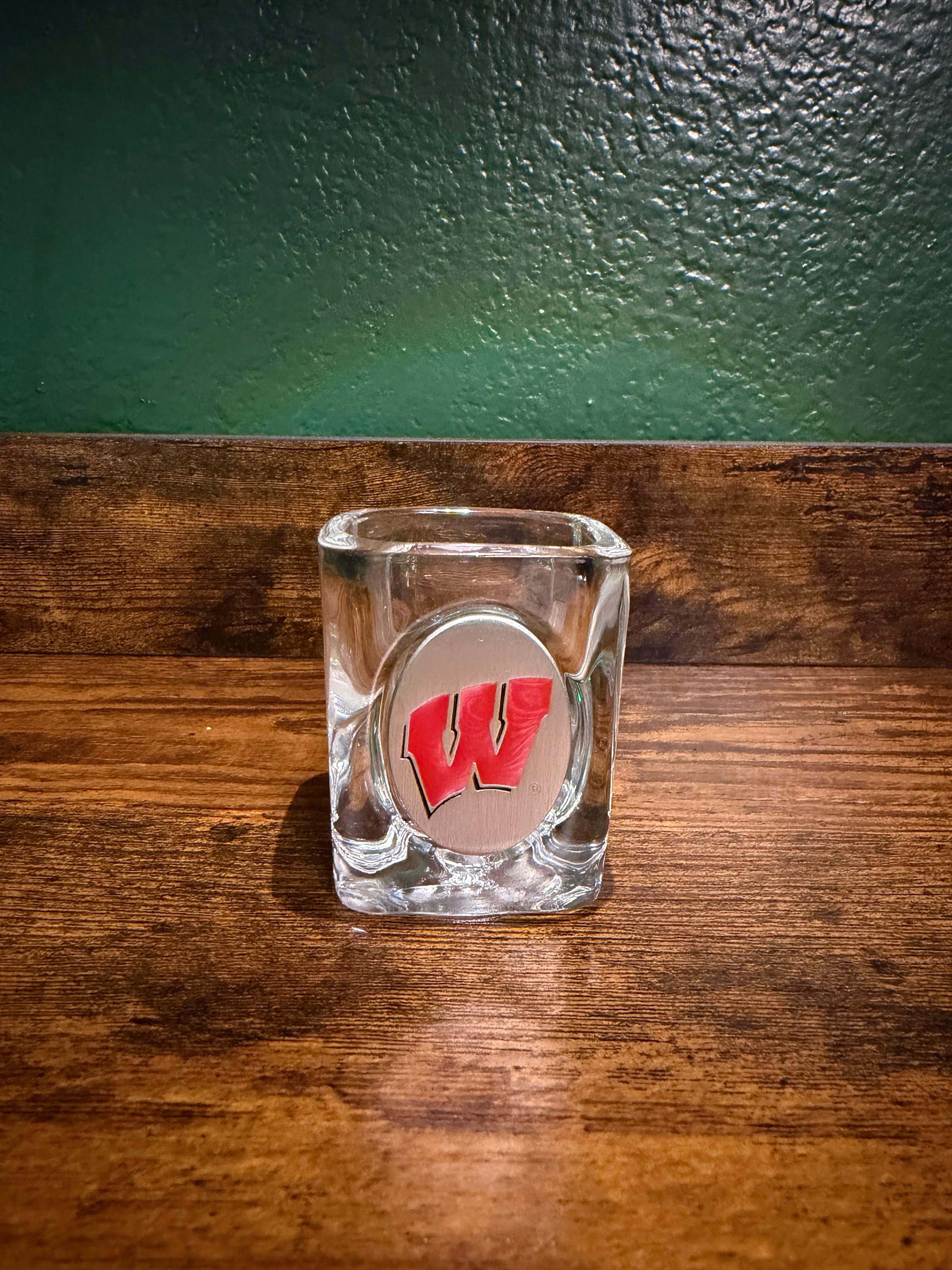 Wisconsin Badger Logo Shot Glass