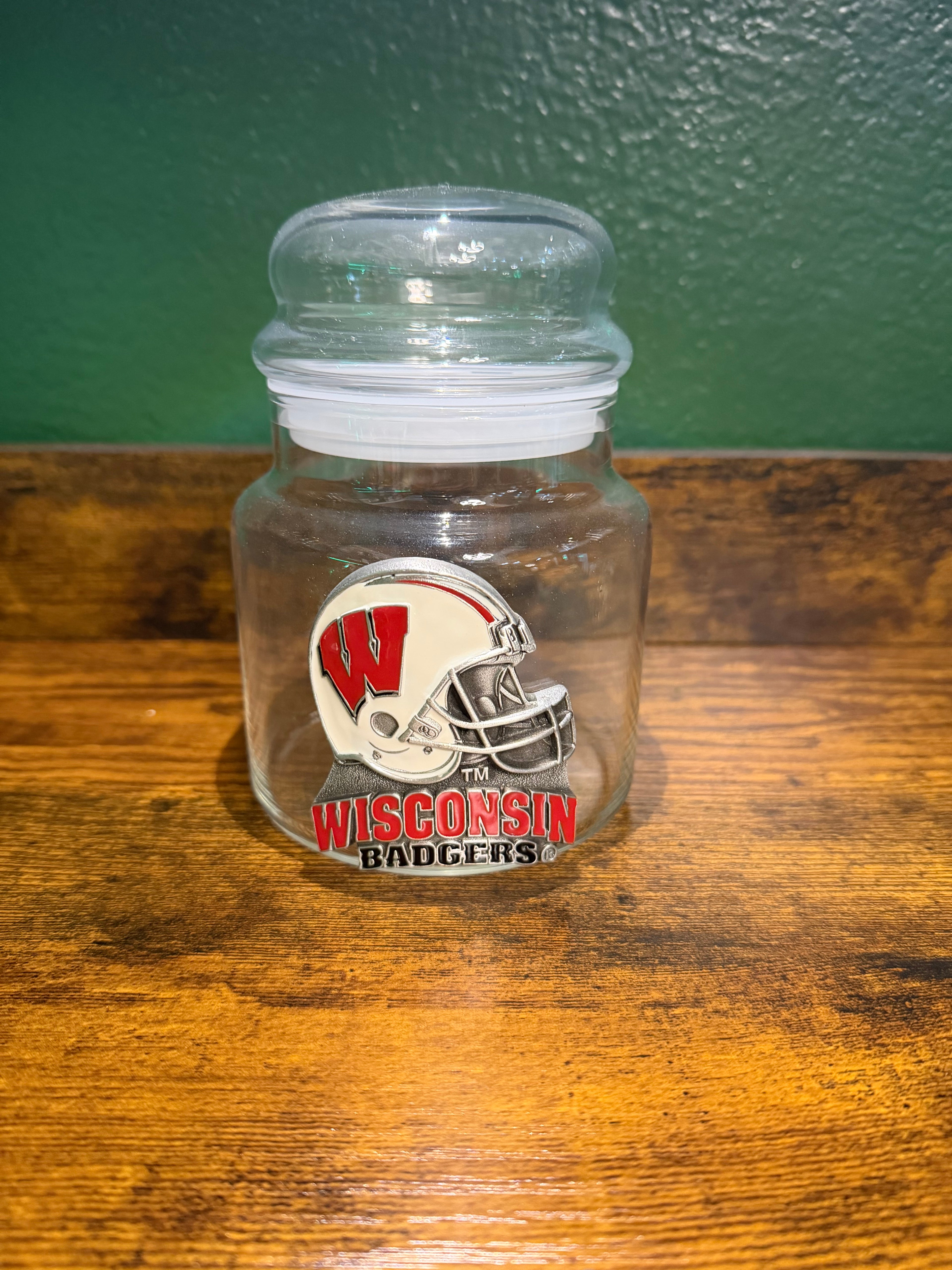 Wisconsin Badgers Logo Candy Jar