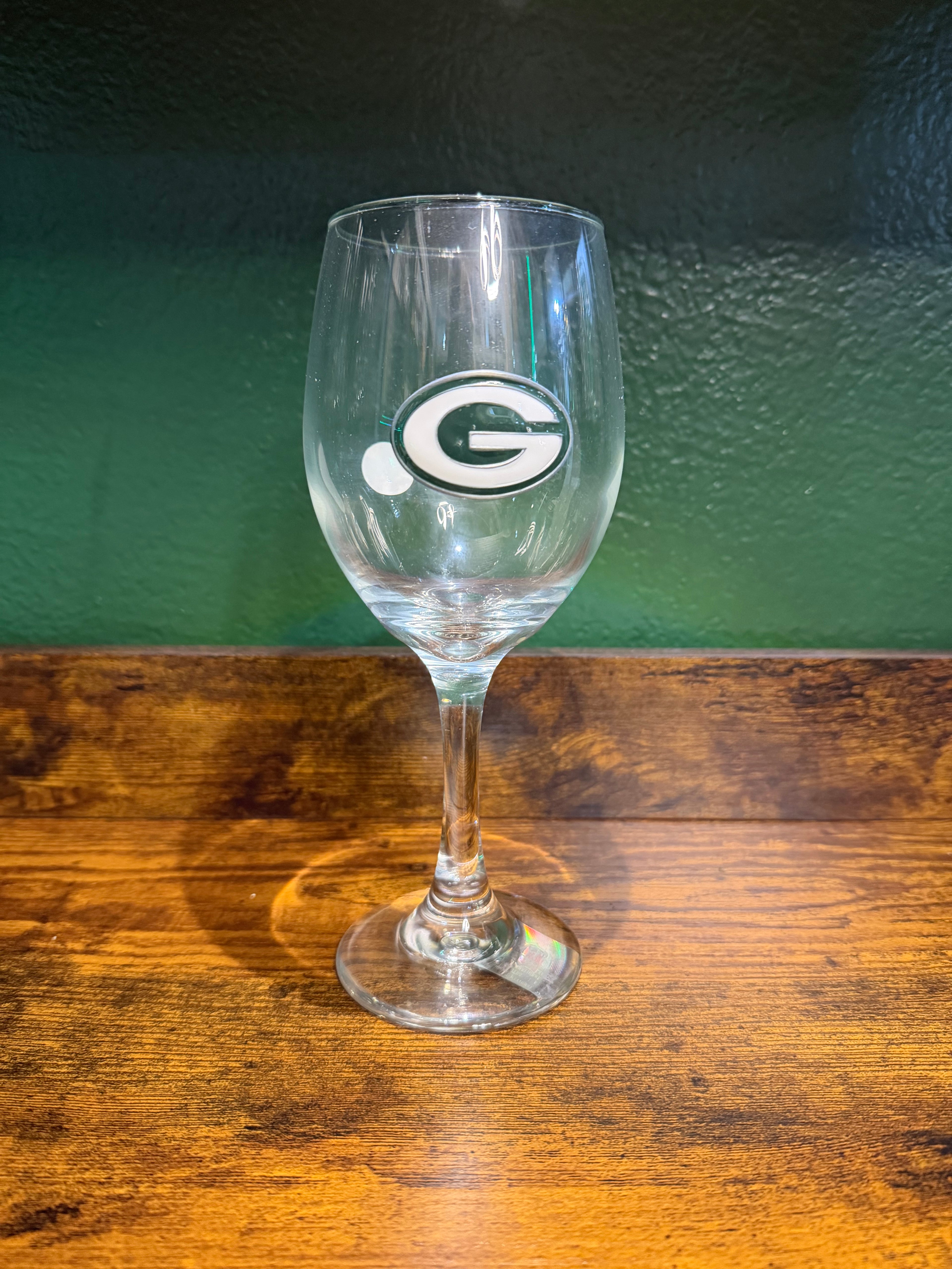 Packers Logo Wine Glass