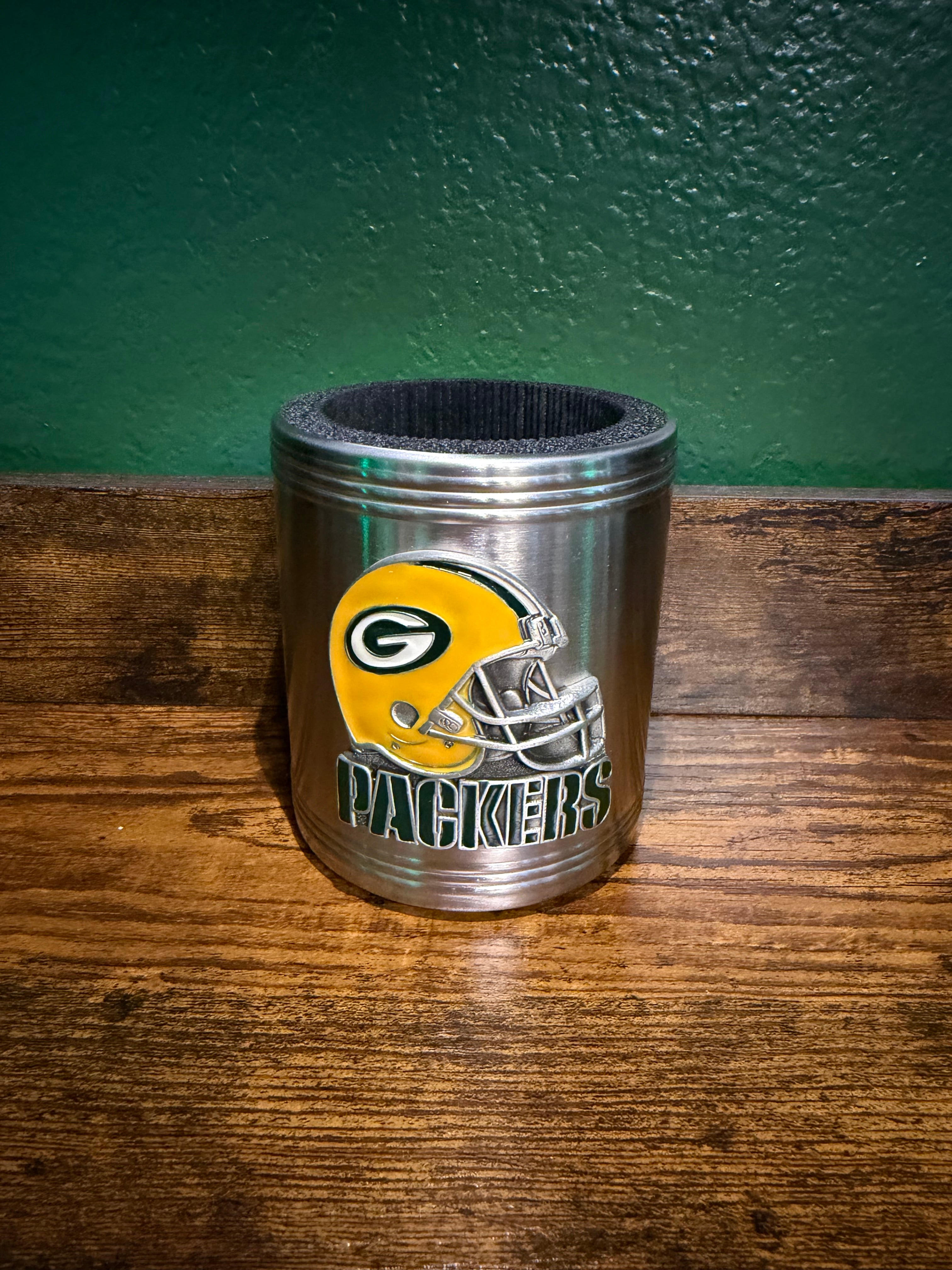 Packers Logo Metal Can Coozie