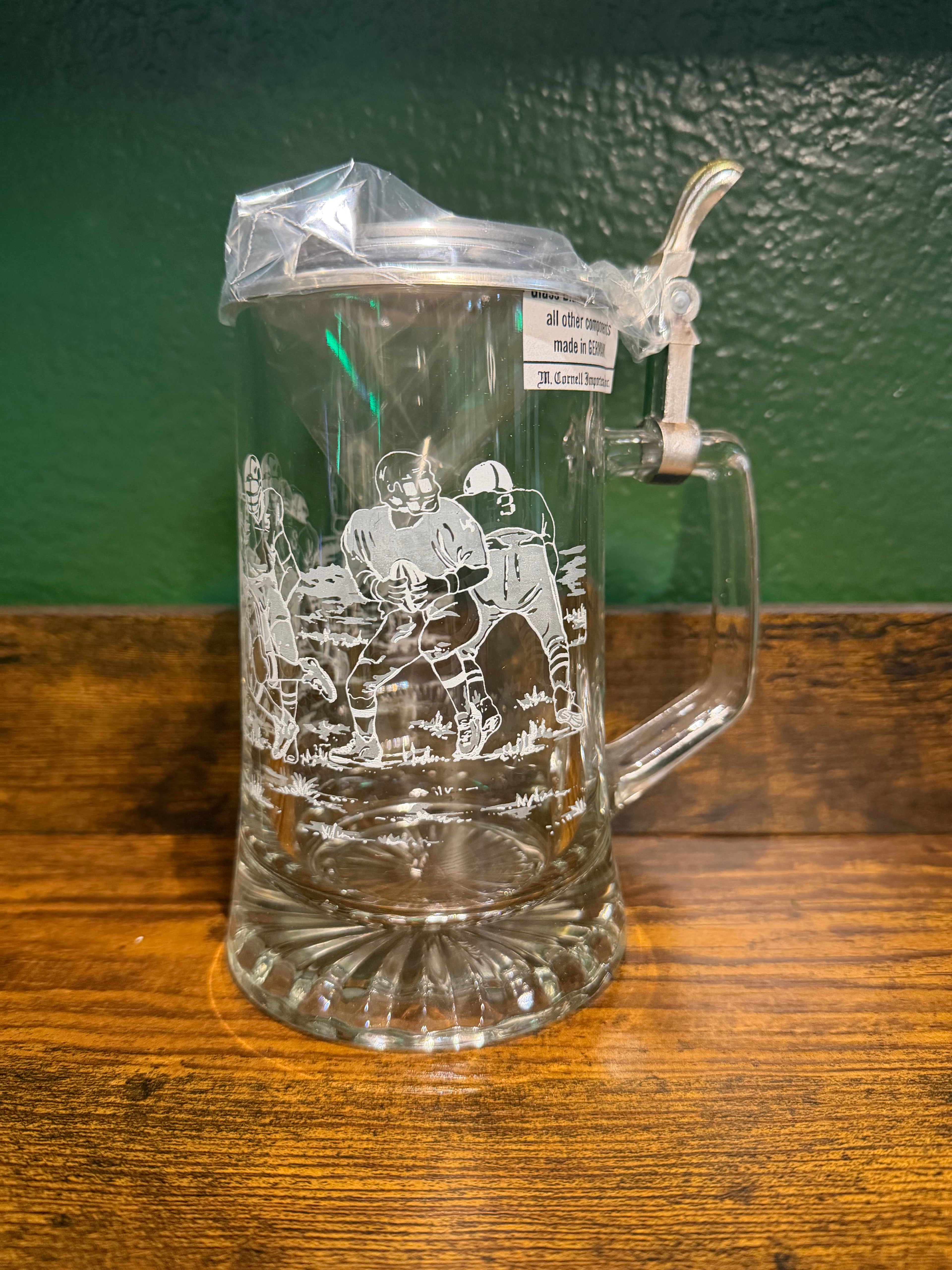 Football Glass Stein
