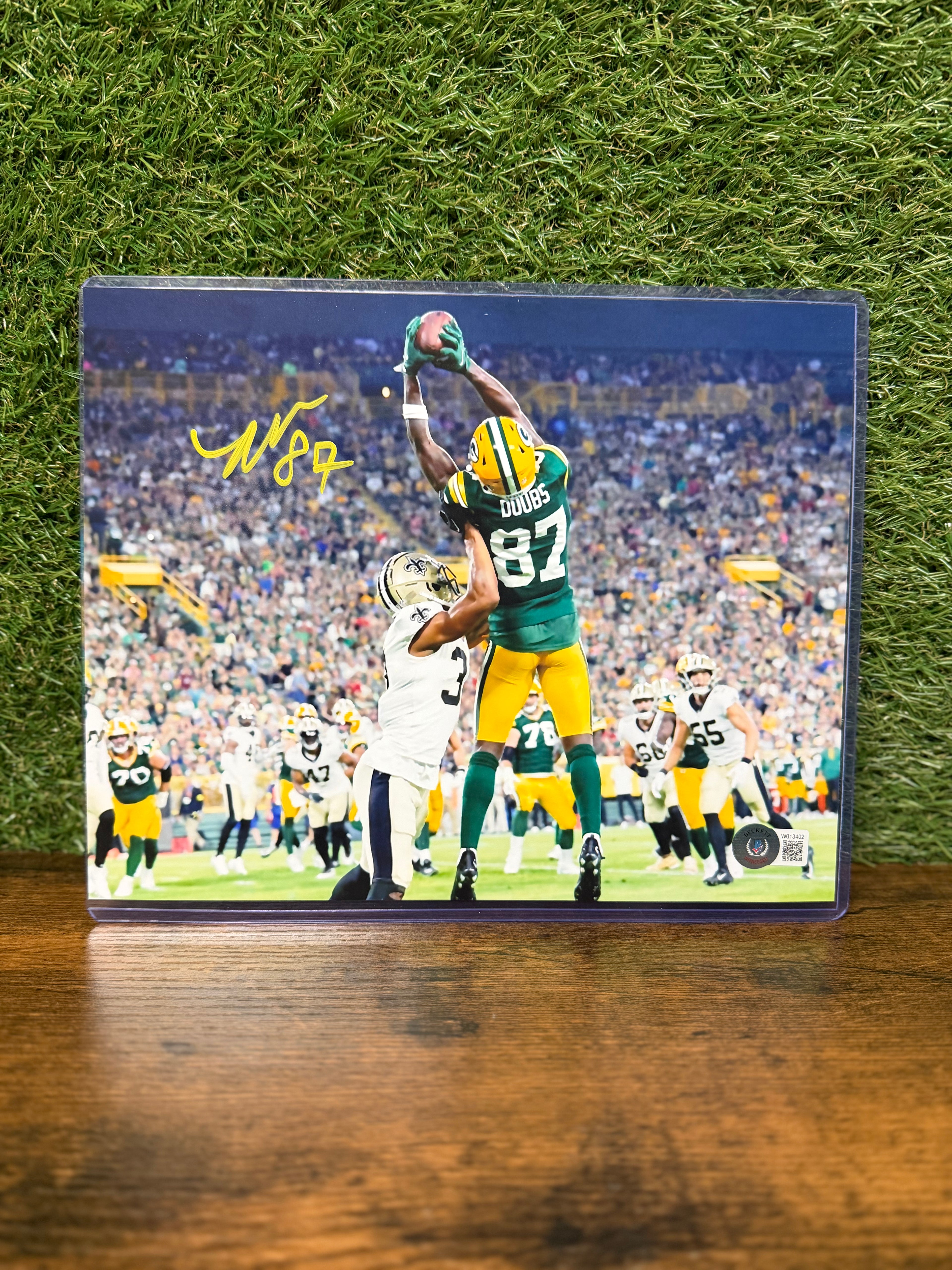 Romeo Doubs Signed 8x10- Beckett COA
