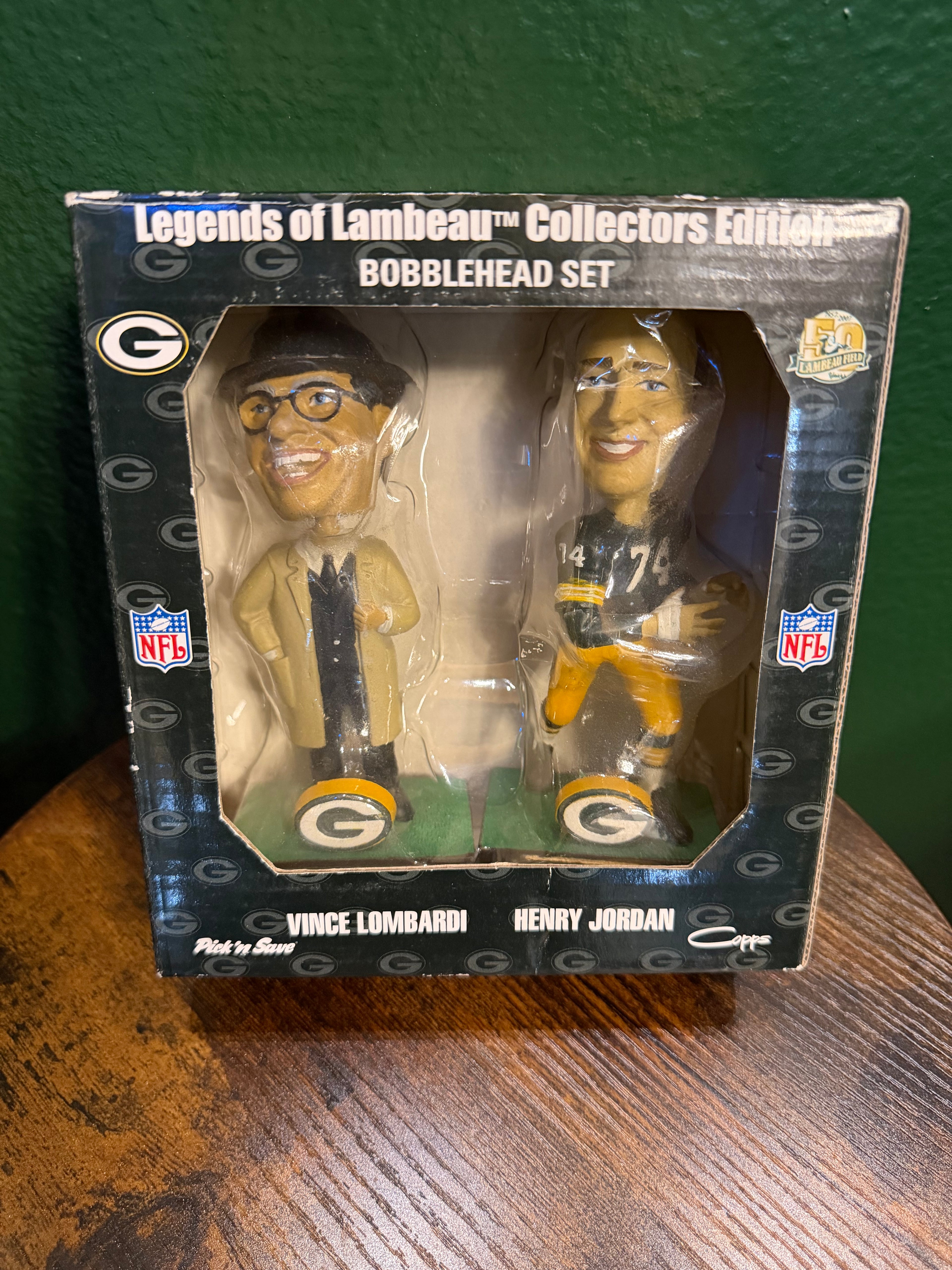 Vince Lombardi/ Henry Jordan Mini Bobblehead Set