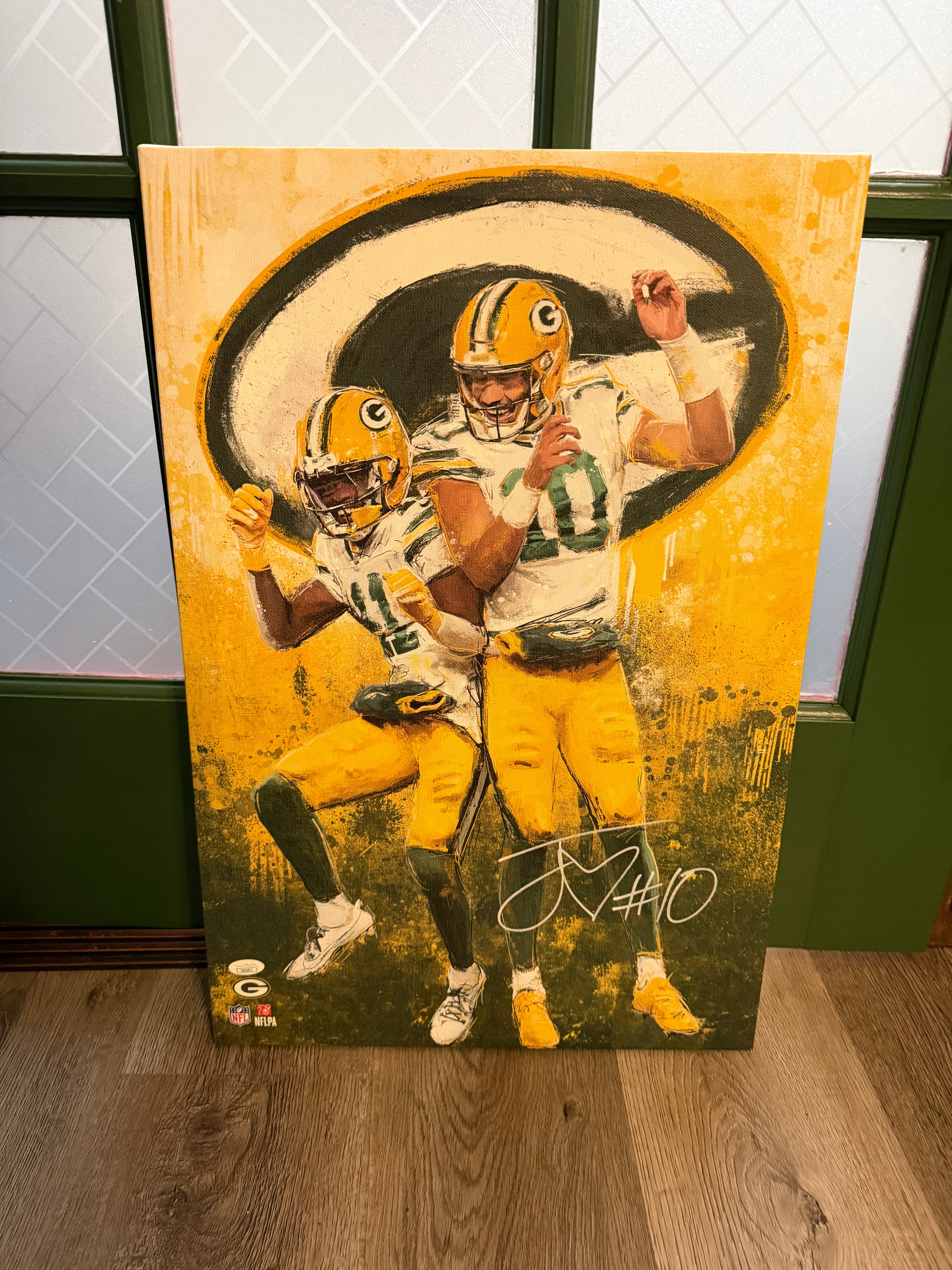 Jordan Love Signed 15.5x23.5 Canvas