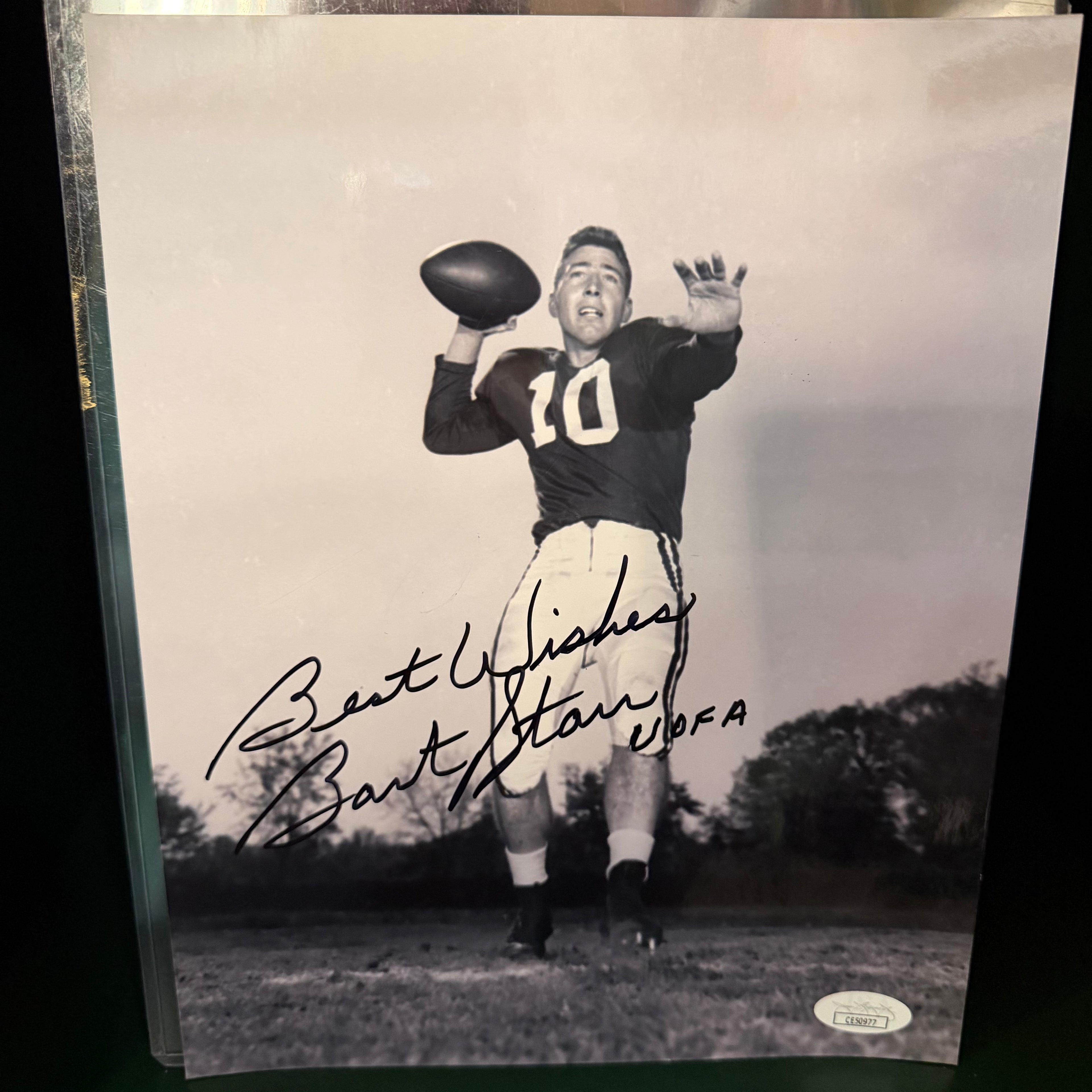 Bart Starr Signed Collegiate 8x10