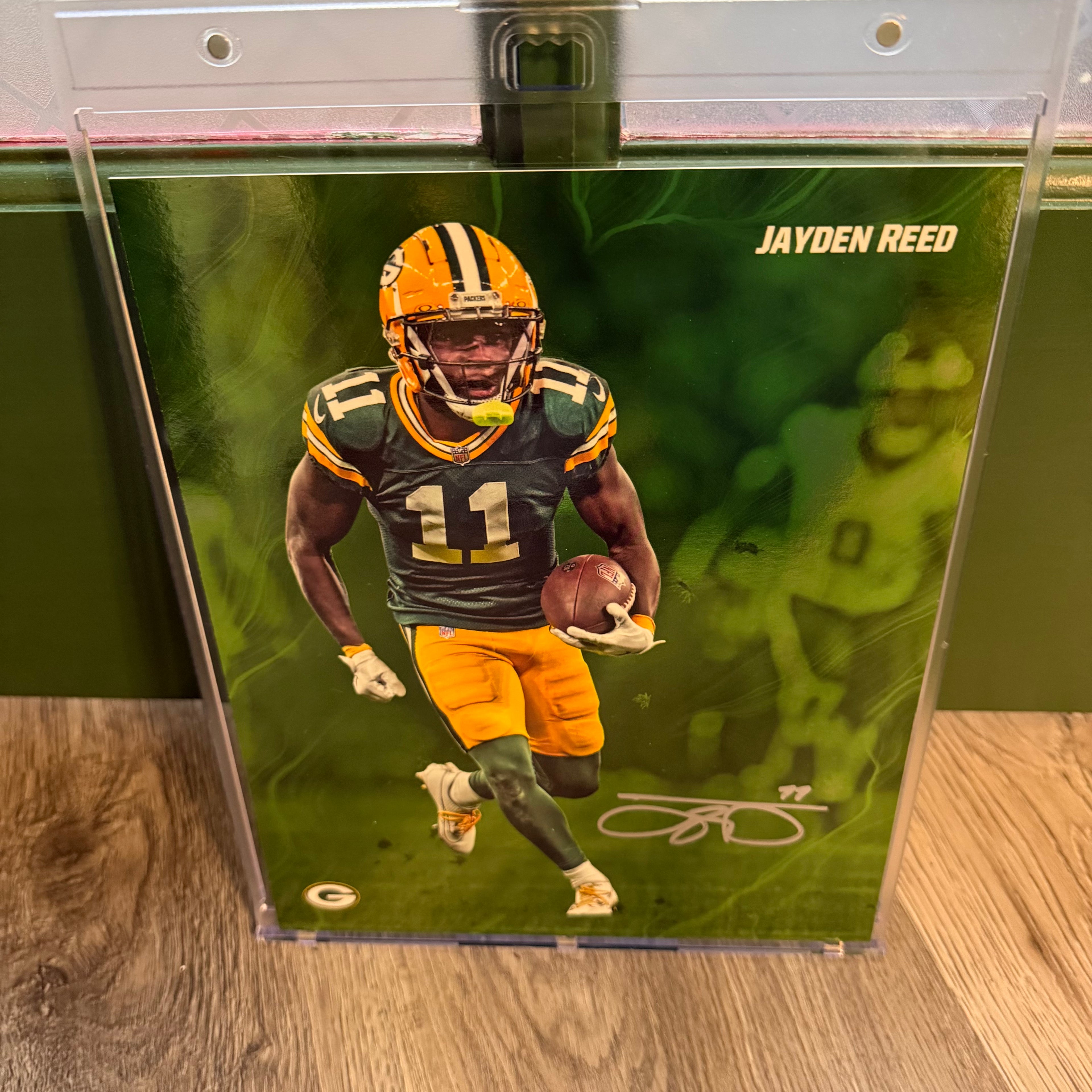 Jayden Reed Signed Fanatics Emanate 8x10 Green /99