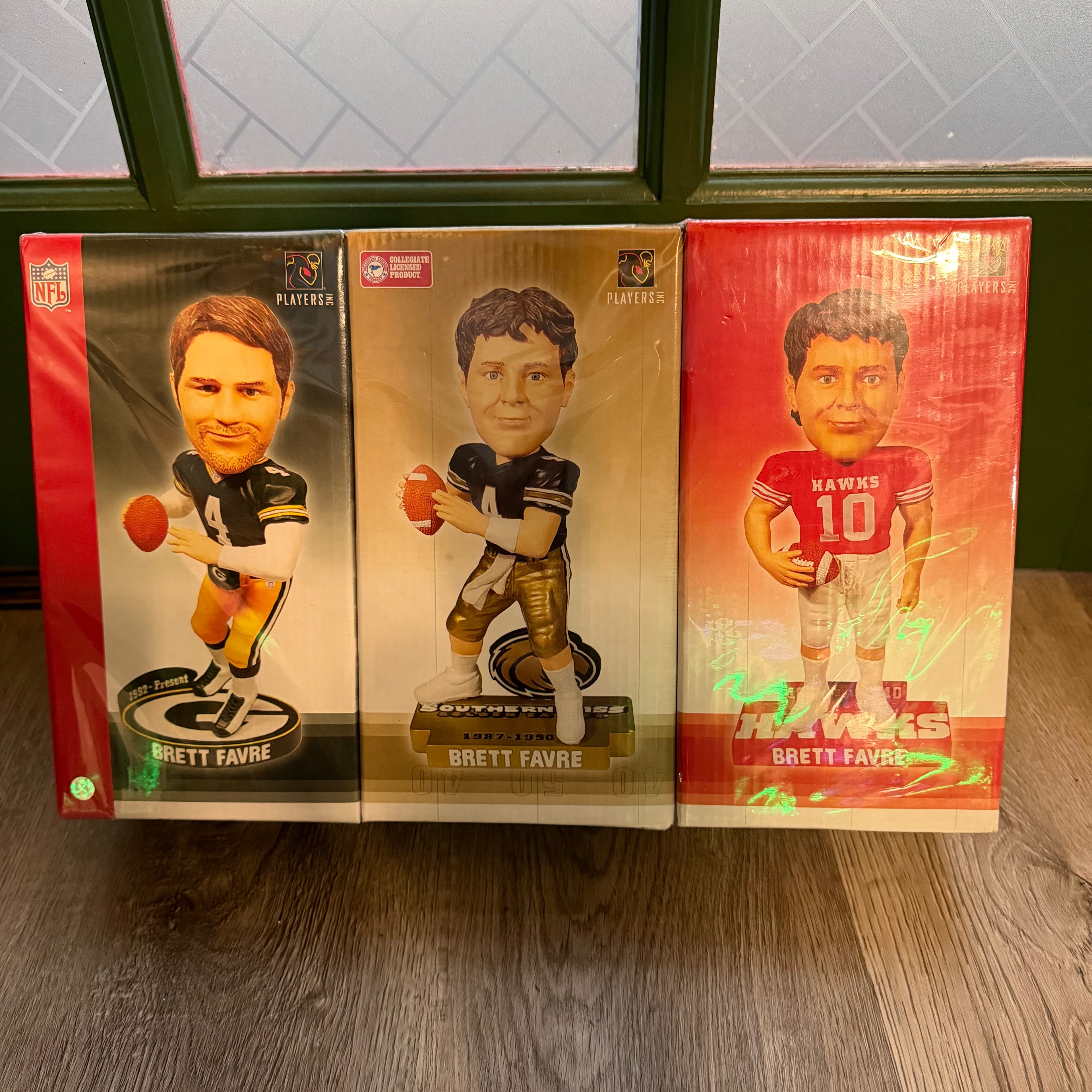 Brett Favre Trio Bobblehead set